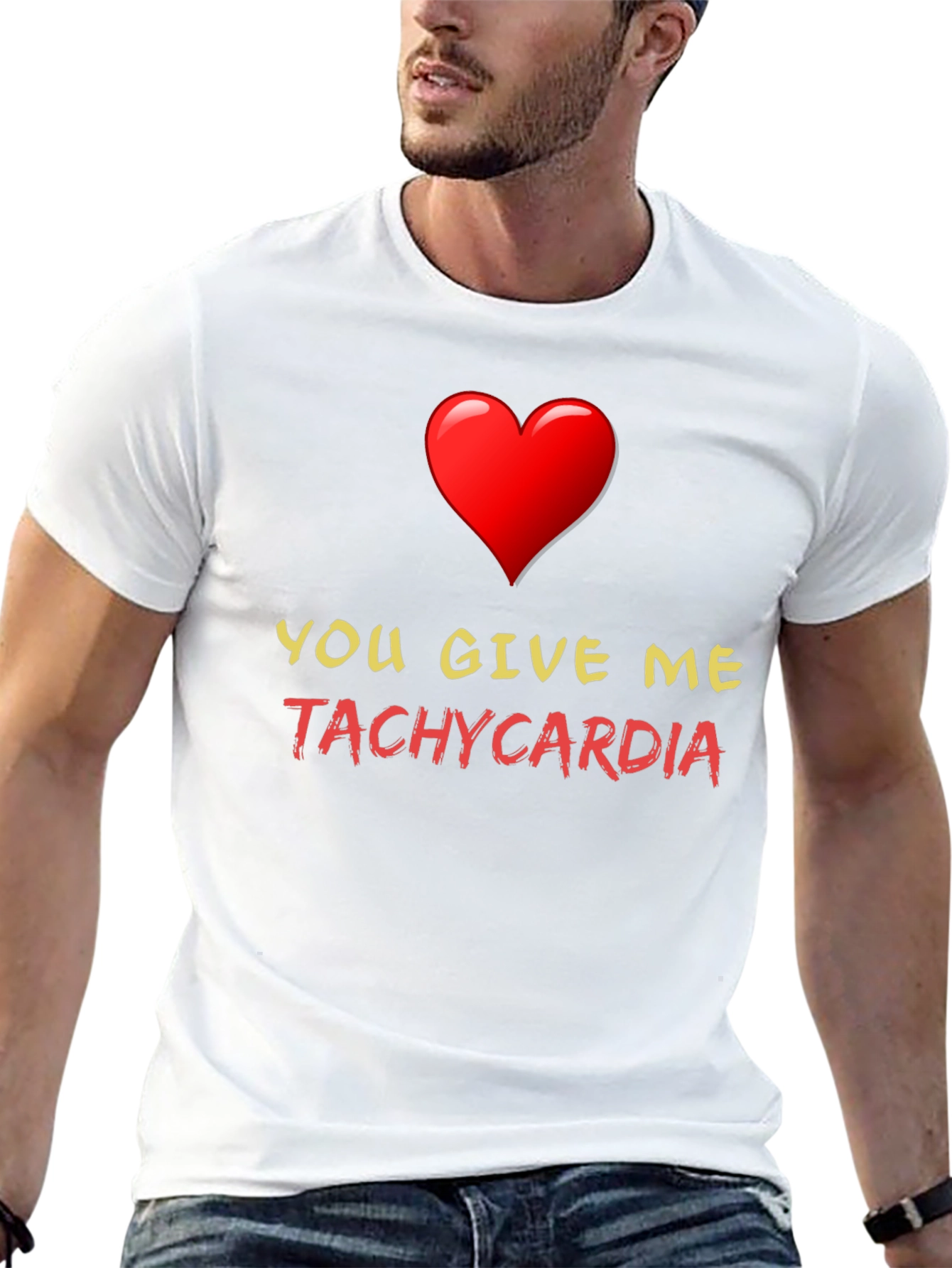 Tachycardia Heart Graphic Tee - Novelty Valentines Day Shirt
