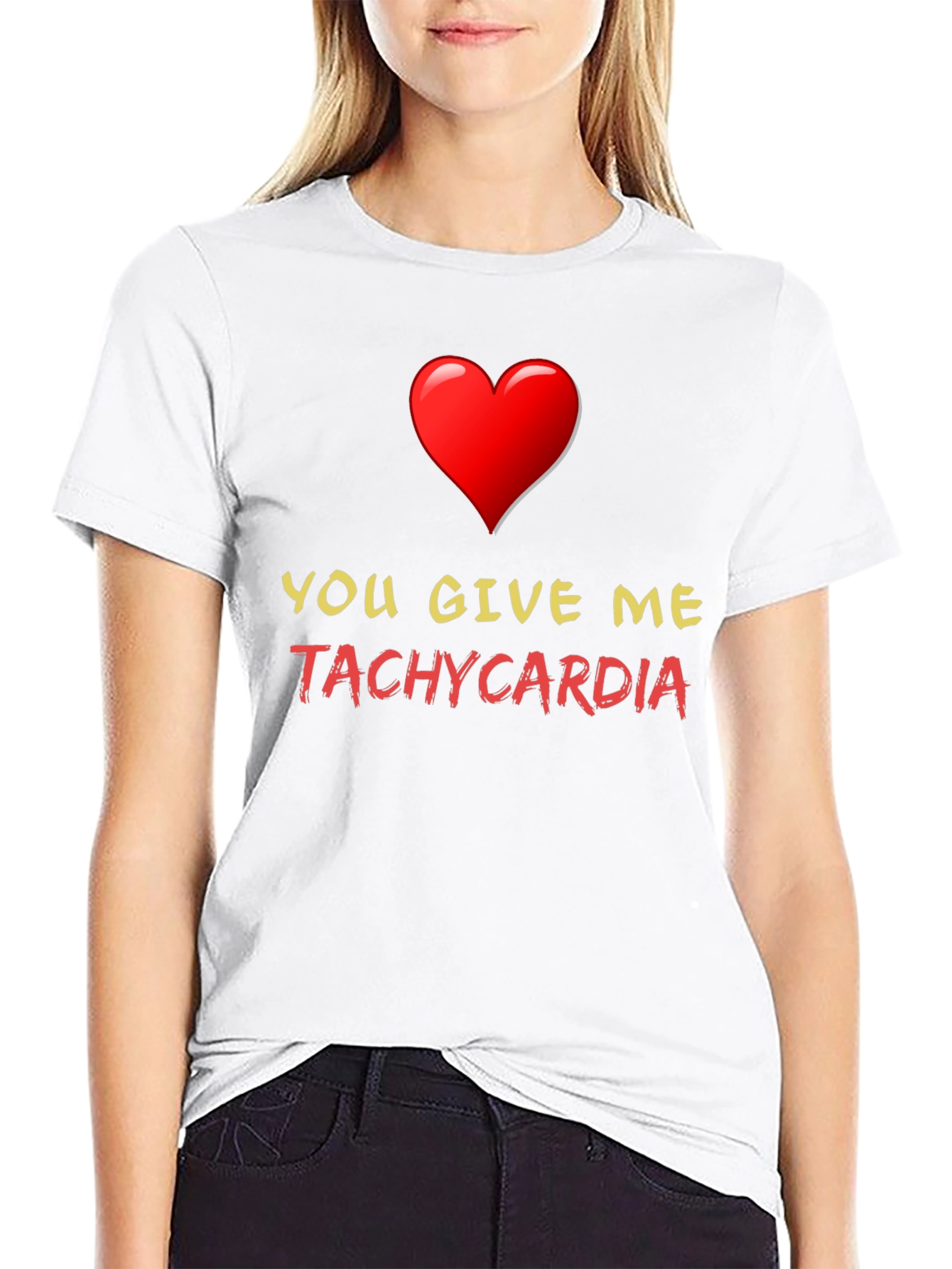 Tachycardia Heart Graphic Tee - Novelty Valentines Day Shirt