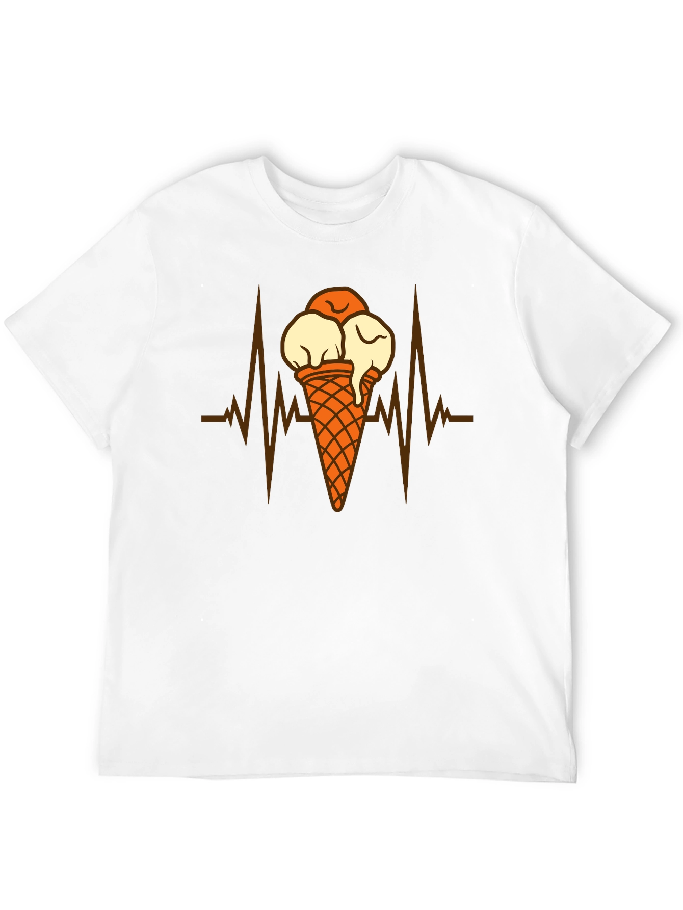 Ice Cream Heartbeat Graphic T-Shirt