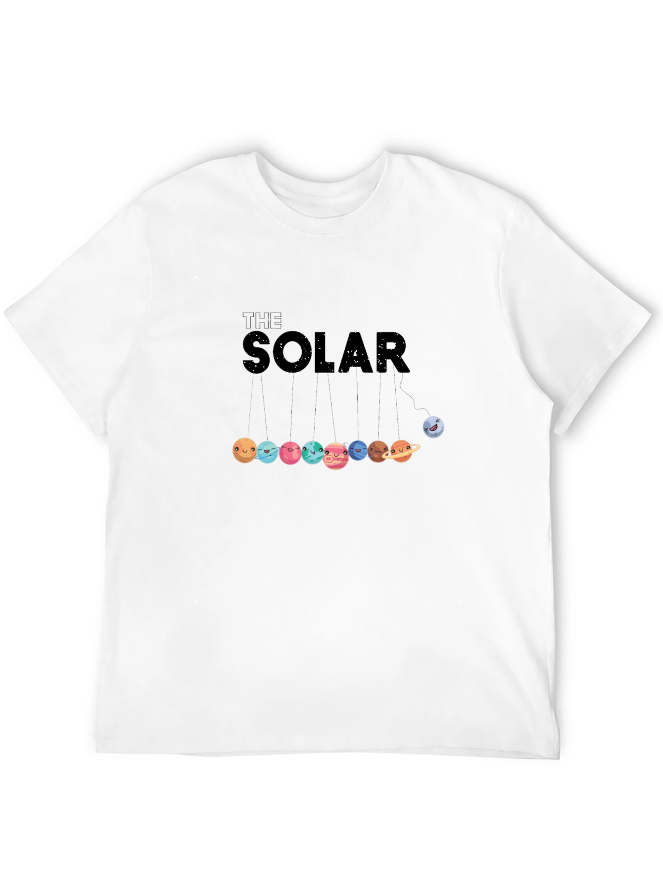 Solar System Planets Graphic Black T-Shirt