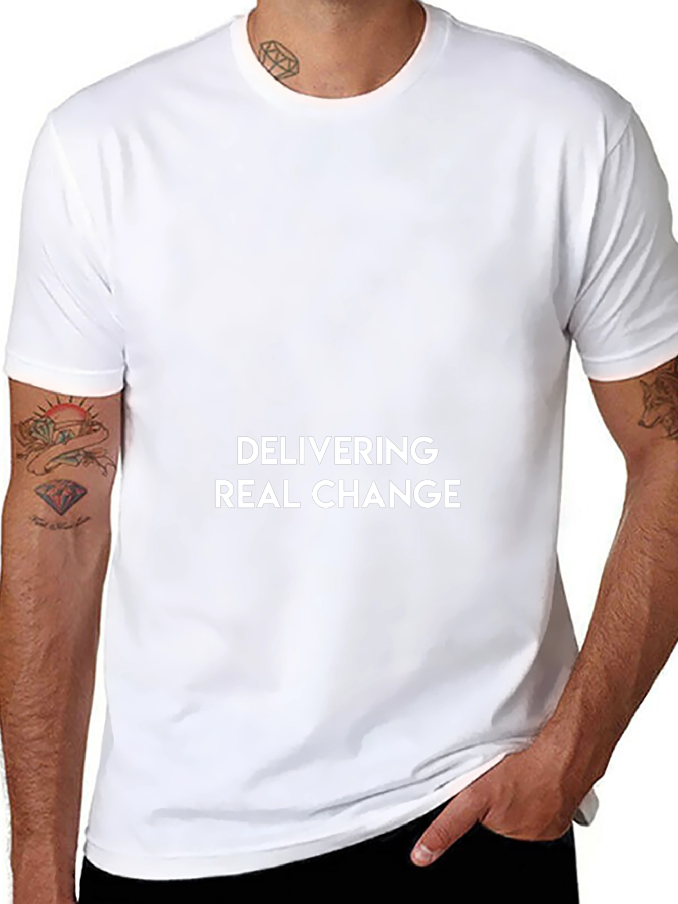 Delivering Real Change Black Graphic T-Shirt