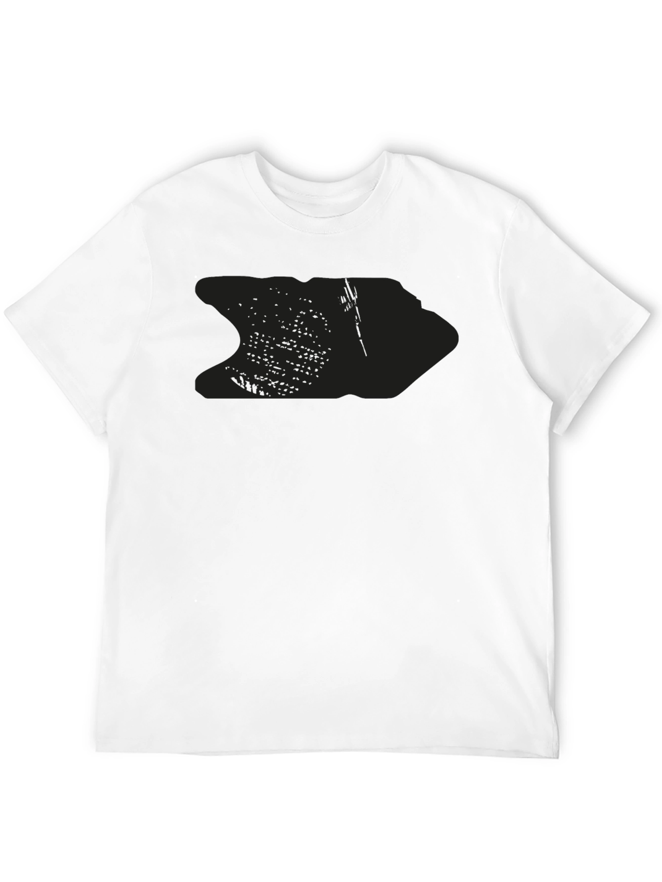 Mens Solid Black Crew Neck Short Sleeve T-Shirt