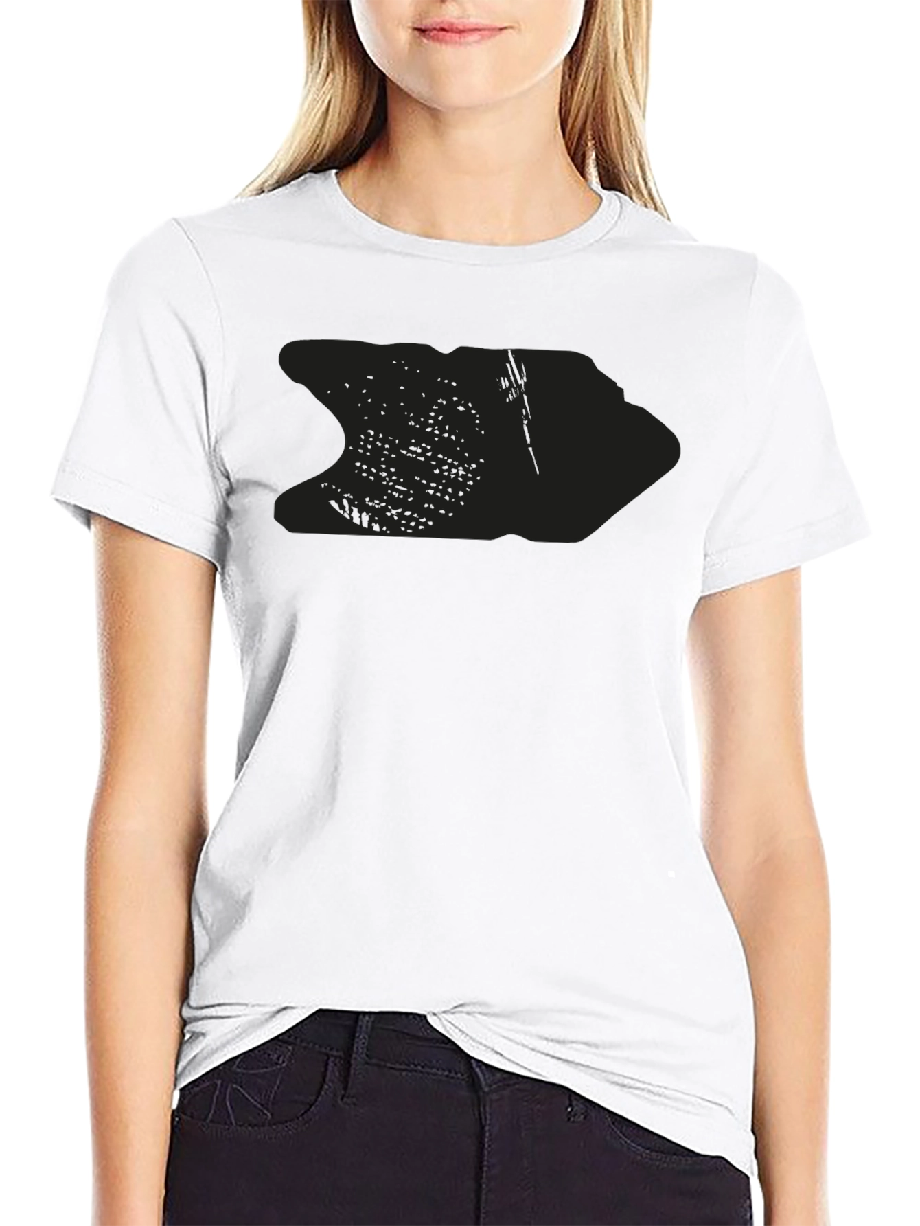 Mens Solid Black Crew Neck Short Sleeve T-Shirt