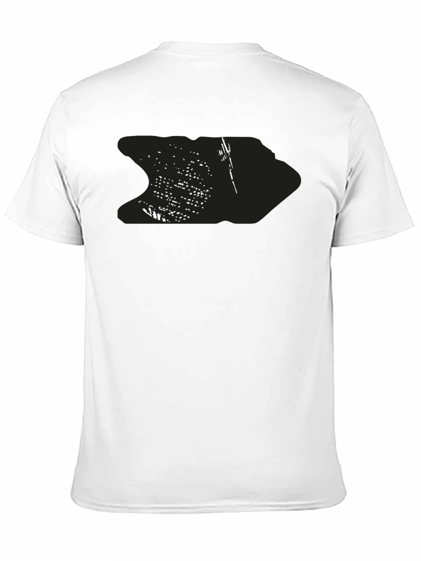 Mens Solid Black Crew Neck Short Sleeve T-Shirt