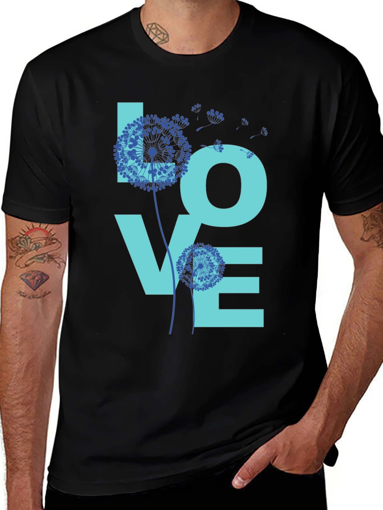 LOVE Dandelion Graphic T-Shirt