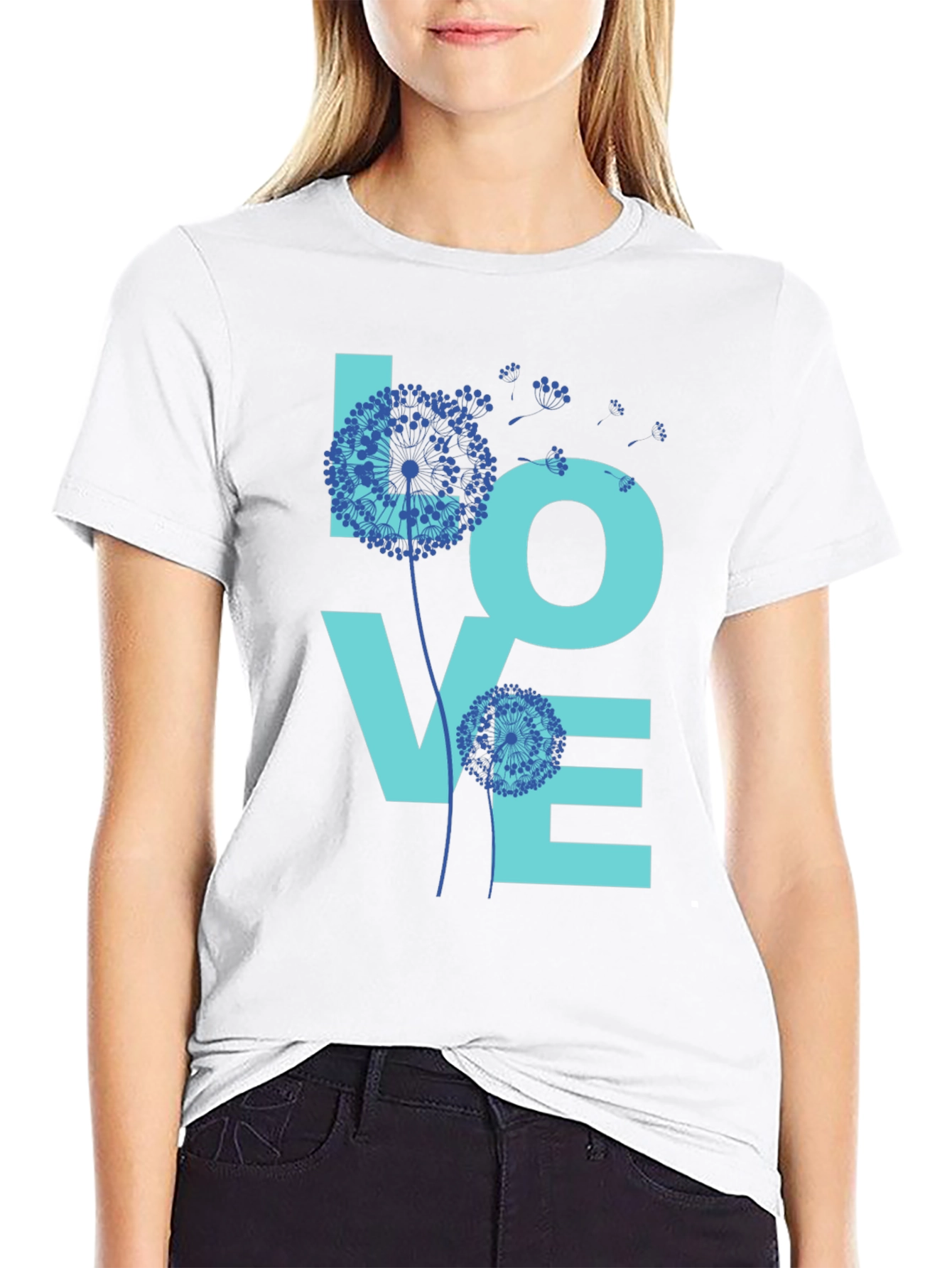 LOVE Dandelion Graphic T-Shirt