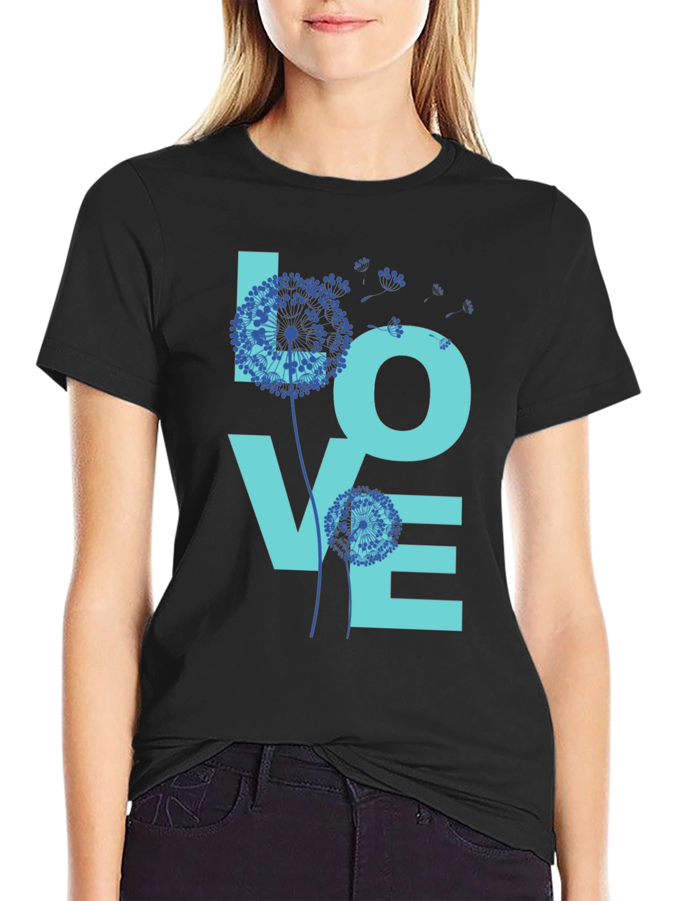 LOVE Dandelion Graphic T-Shirt