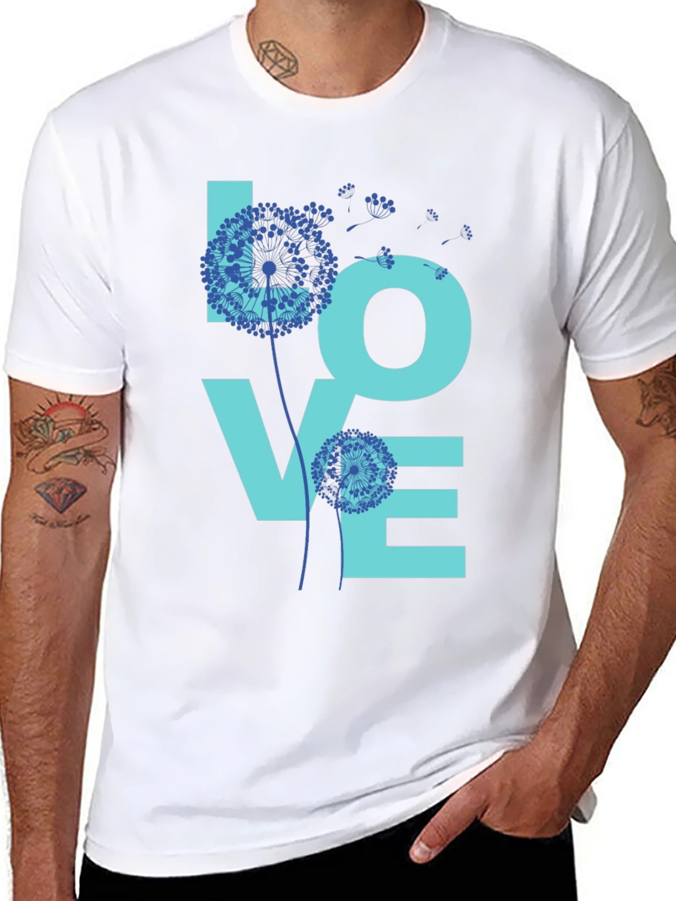 LOVE Dandelion Graphic T-Shirt