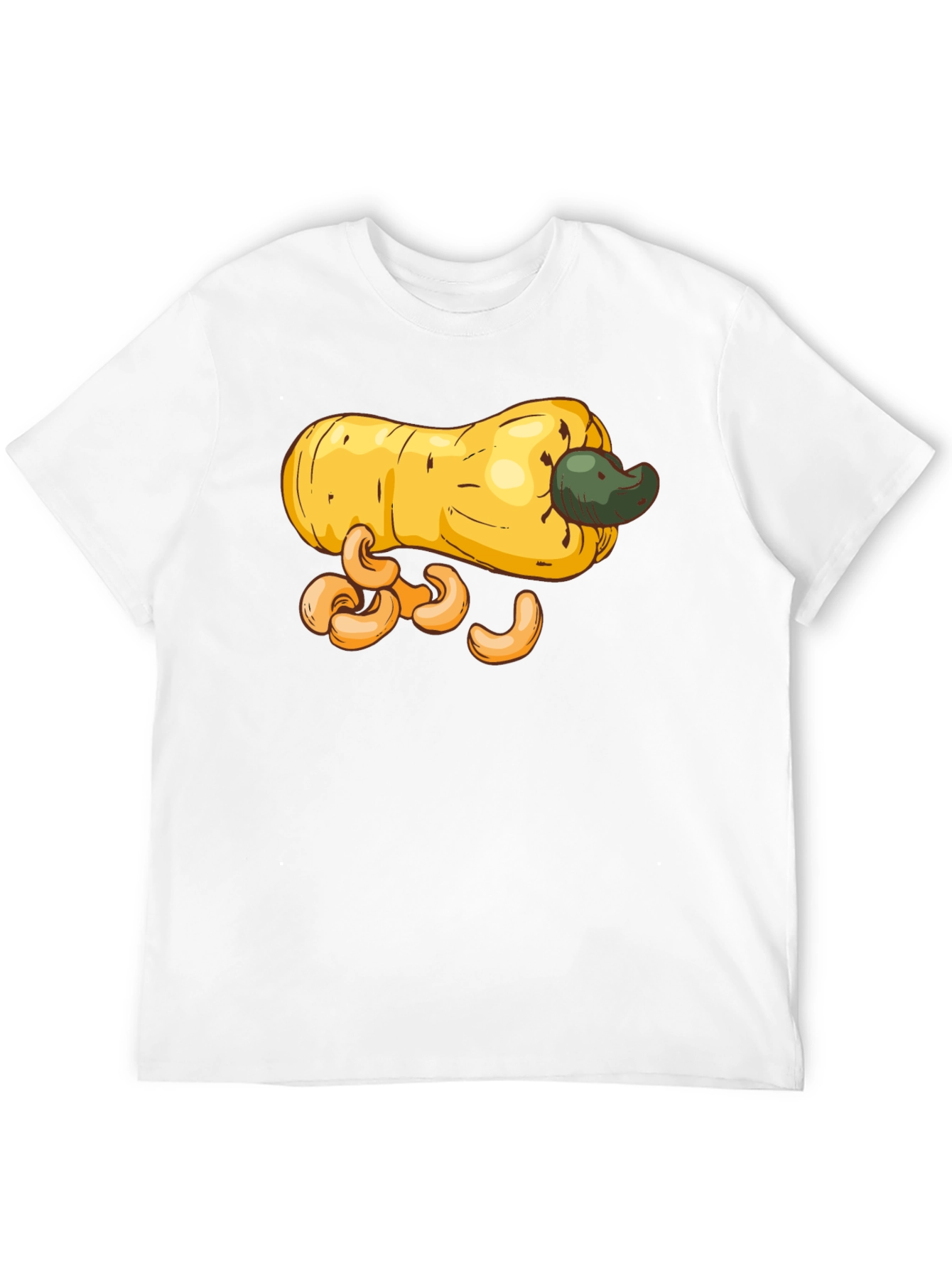 Cashew Fruit Graphic T-Shirt - Black Casual Tee