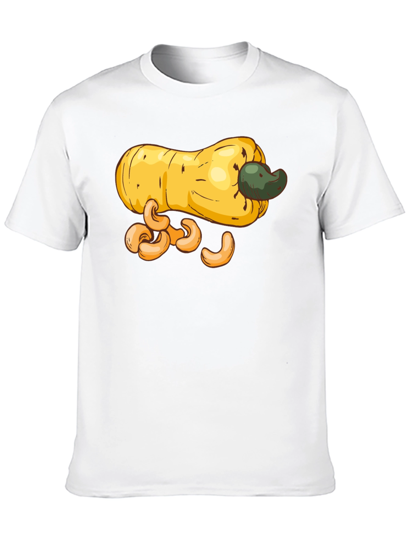 Cashew Fruit Graphic T-Shirt - Black Casual Tee