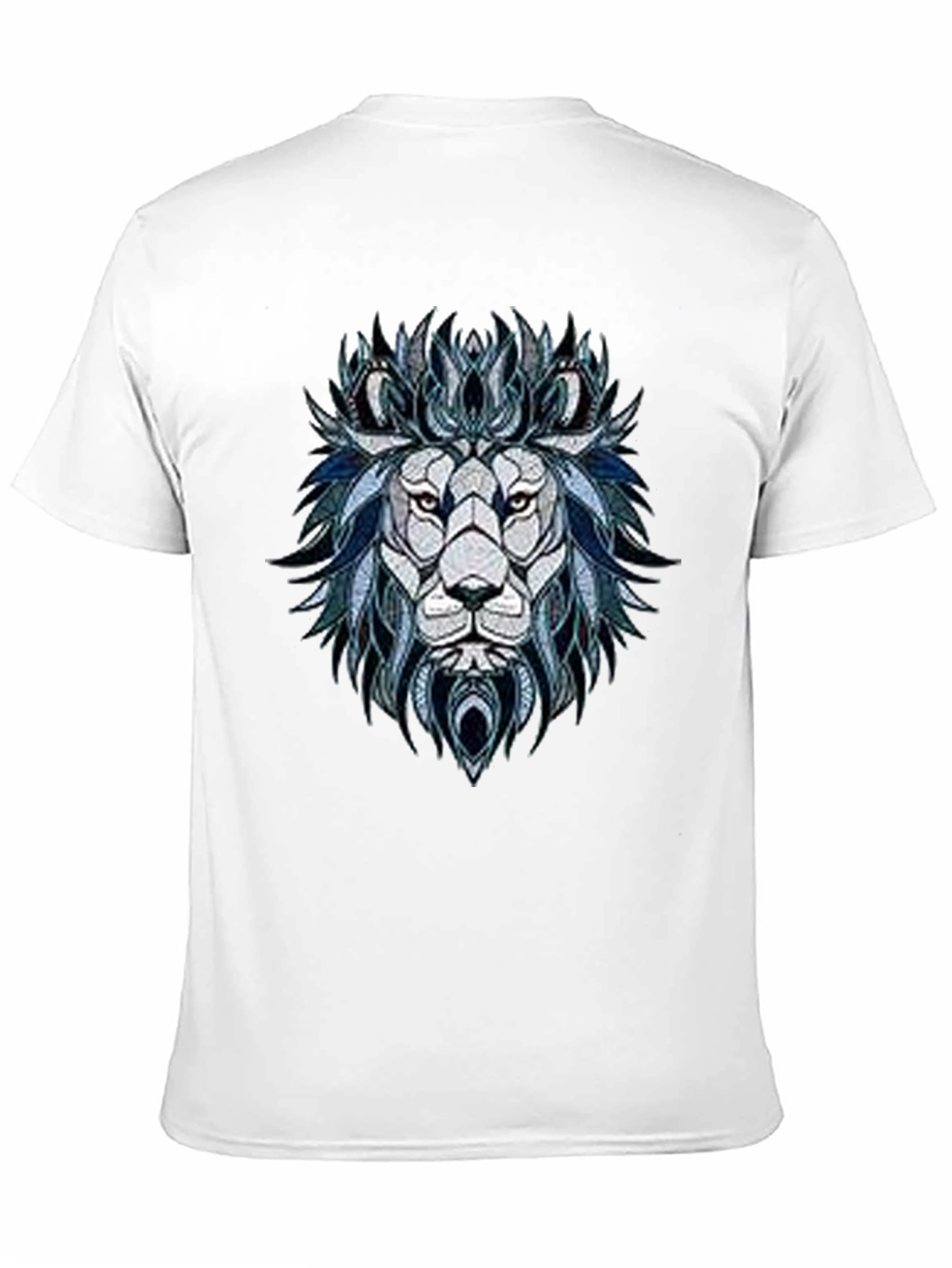 Lion Graphic Print Mens Black T-Shirt