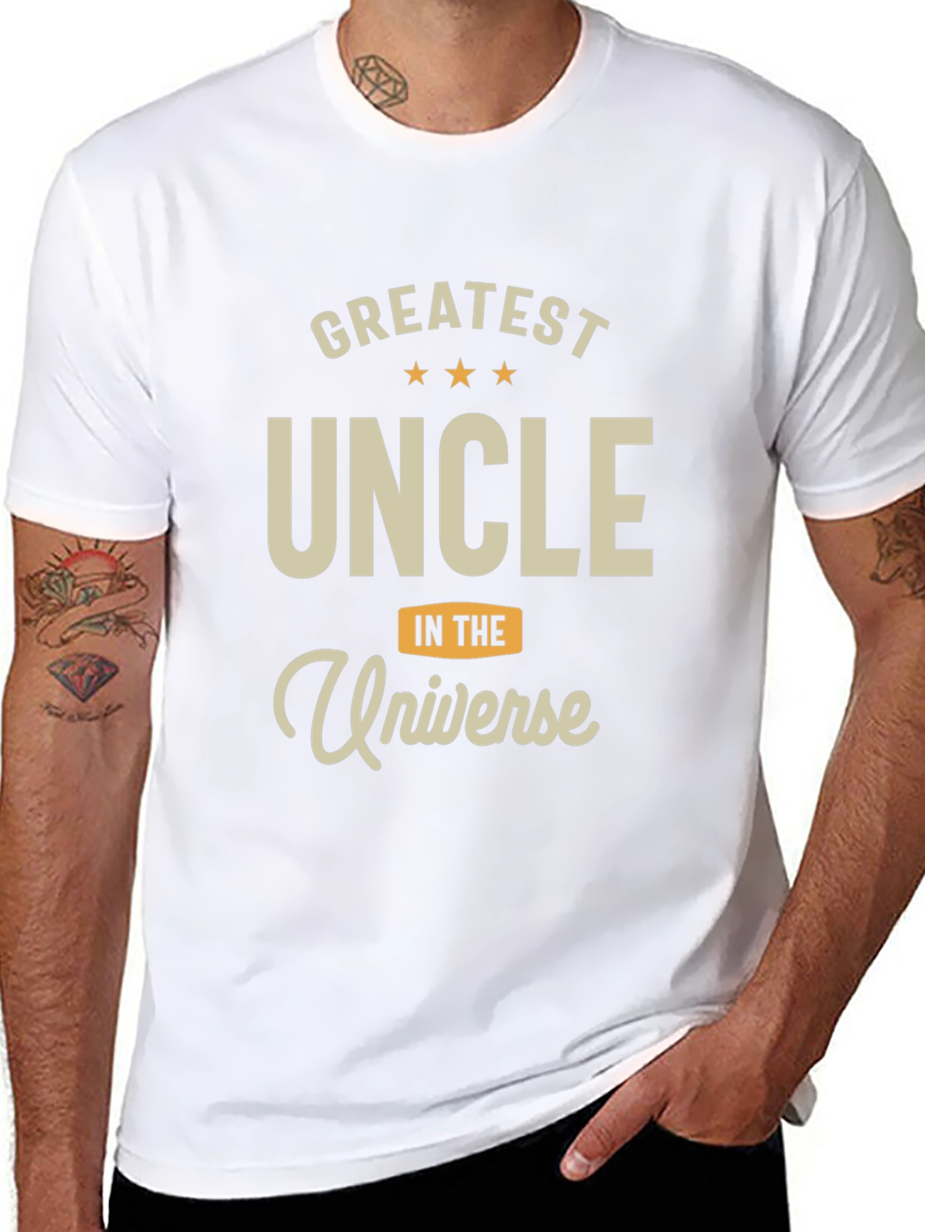Greatest Uncle in the Universe Black T-Shirt