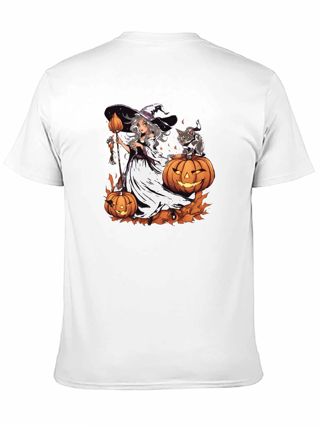 Halloween Witch & Cat T-Shirt
