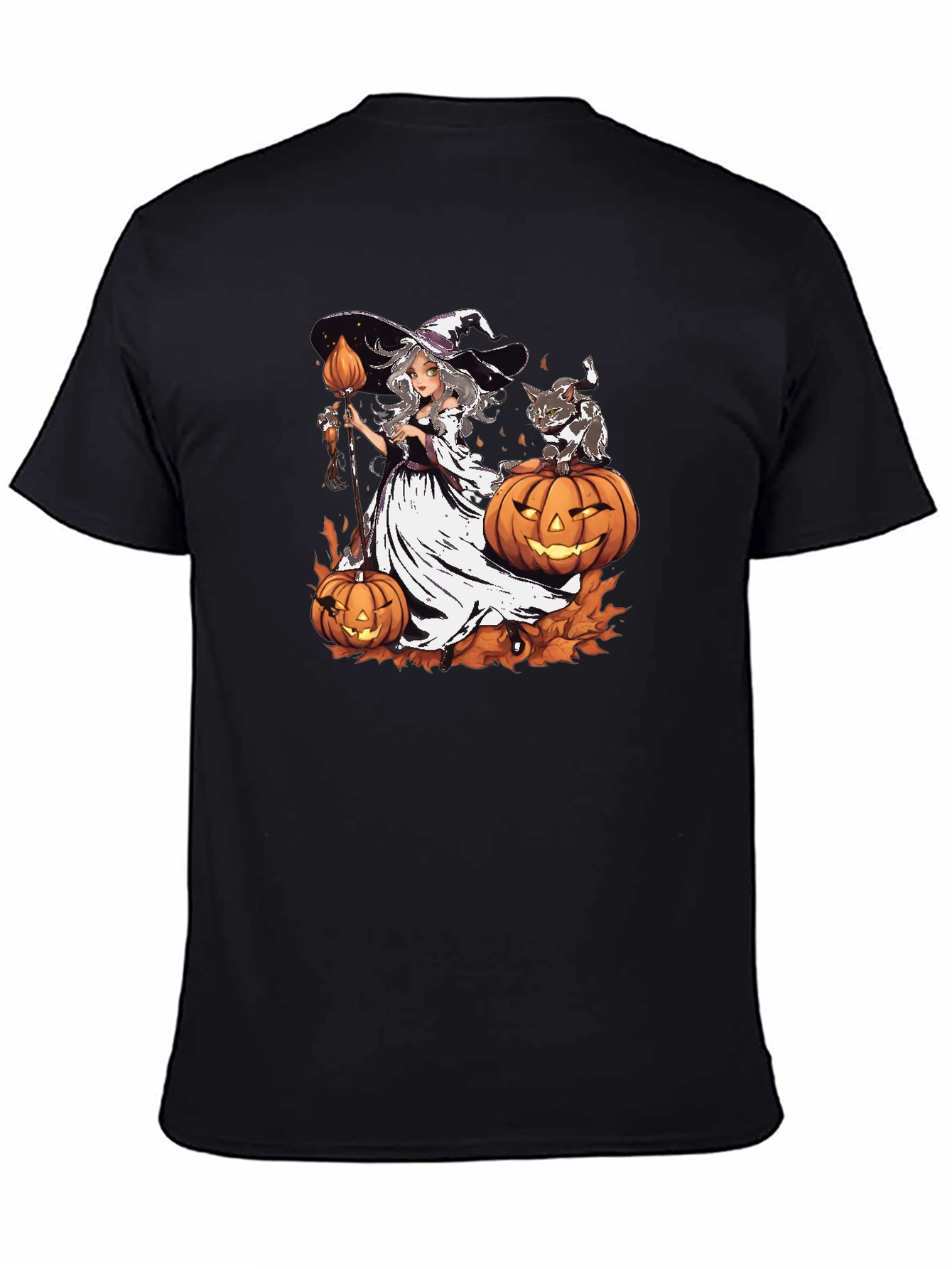 Halloween Witch & Cat T-Shirt