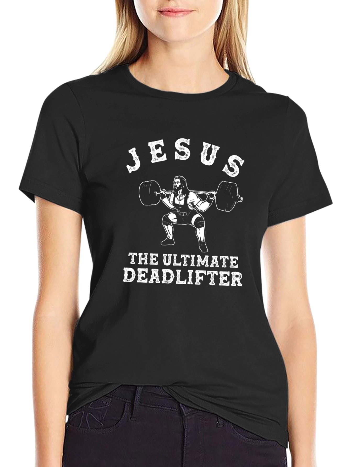 Jesus The Ultimate Deadlifter Graphic T-Shirt