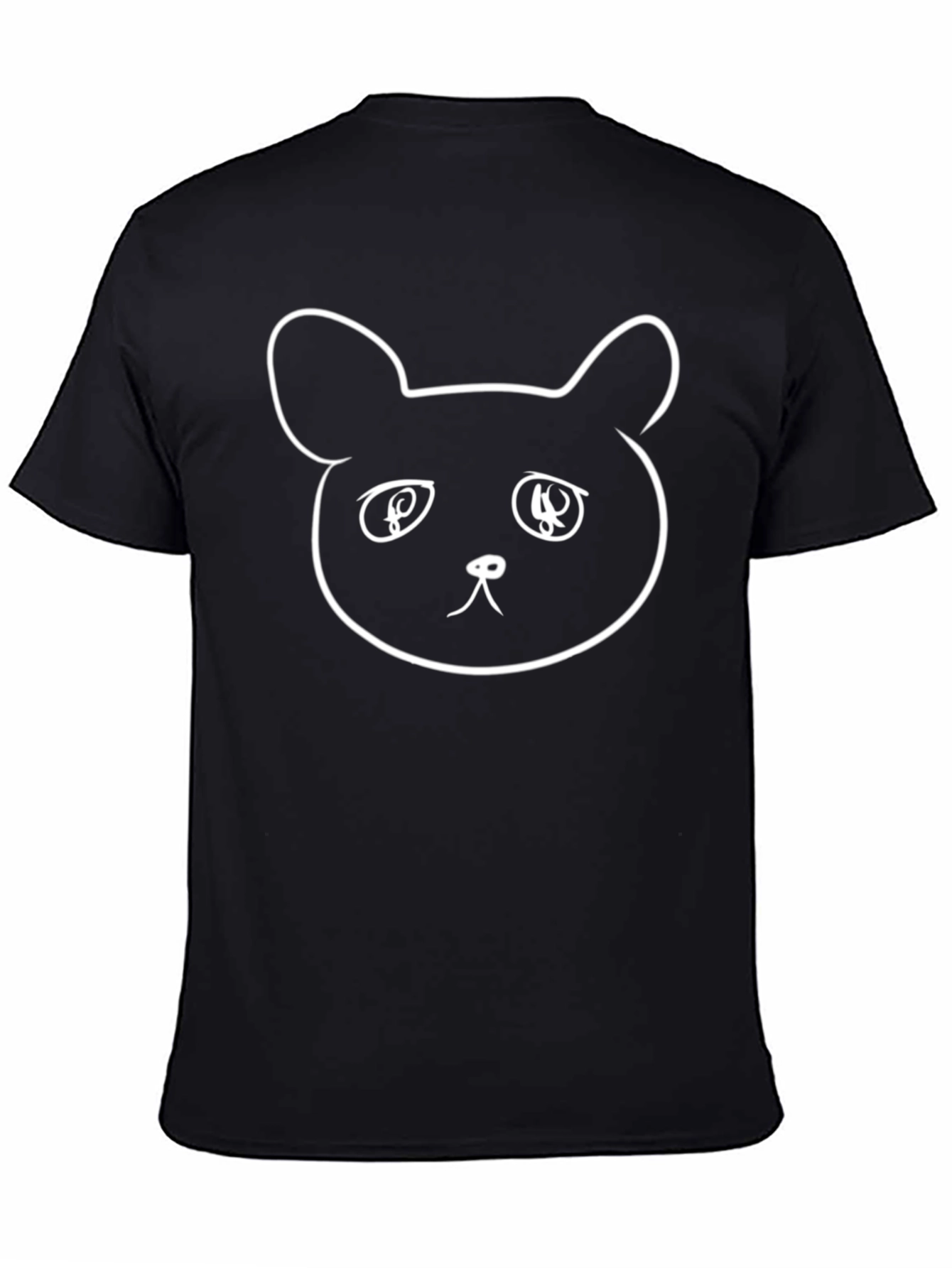 Cute Bear Graphic Black T-Shirt