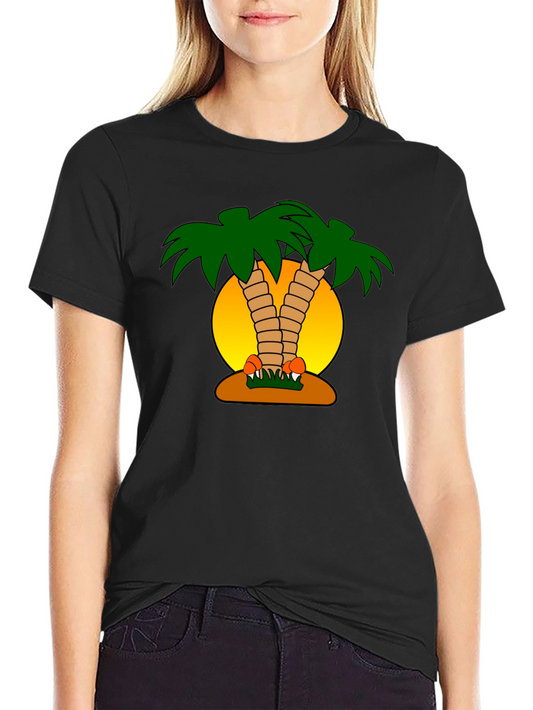 Tropical Palm Tree Graphic T-Shirt
