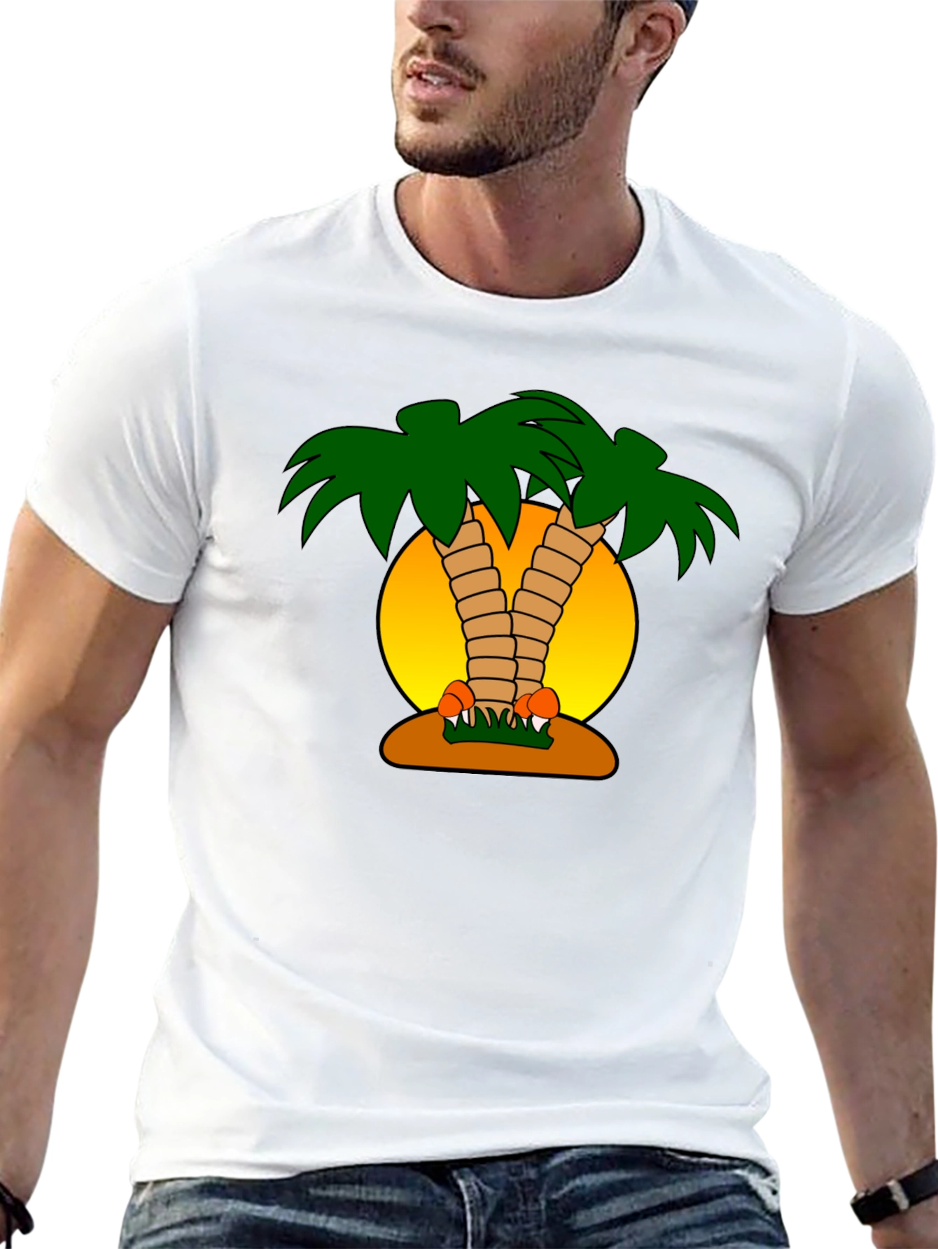 Tropical Palm Tree Graphic T-Shirt