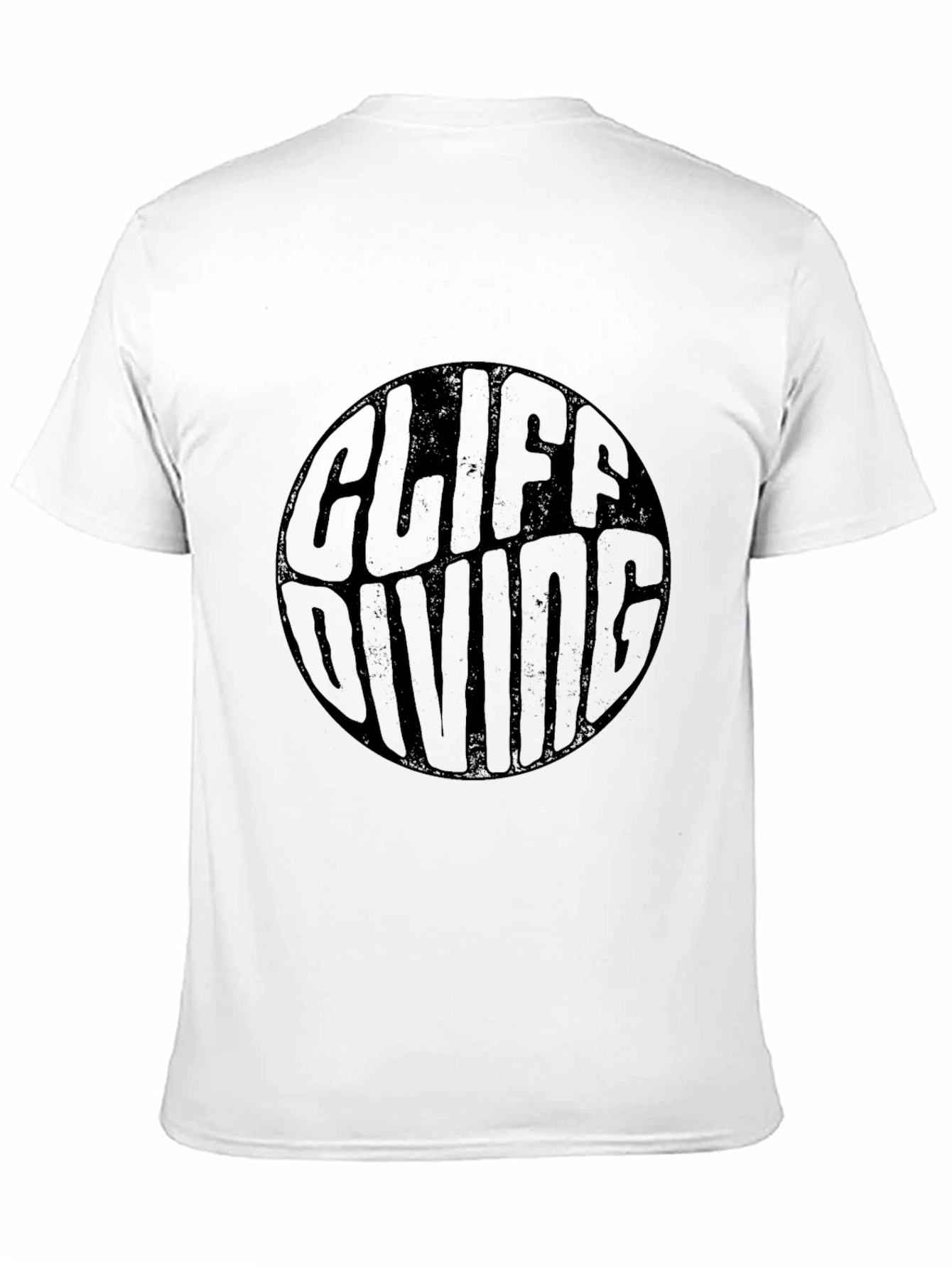 Cliff Diving Graphic Tee - Black Cotton T-Shirt
