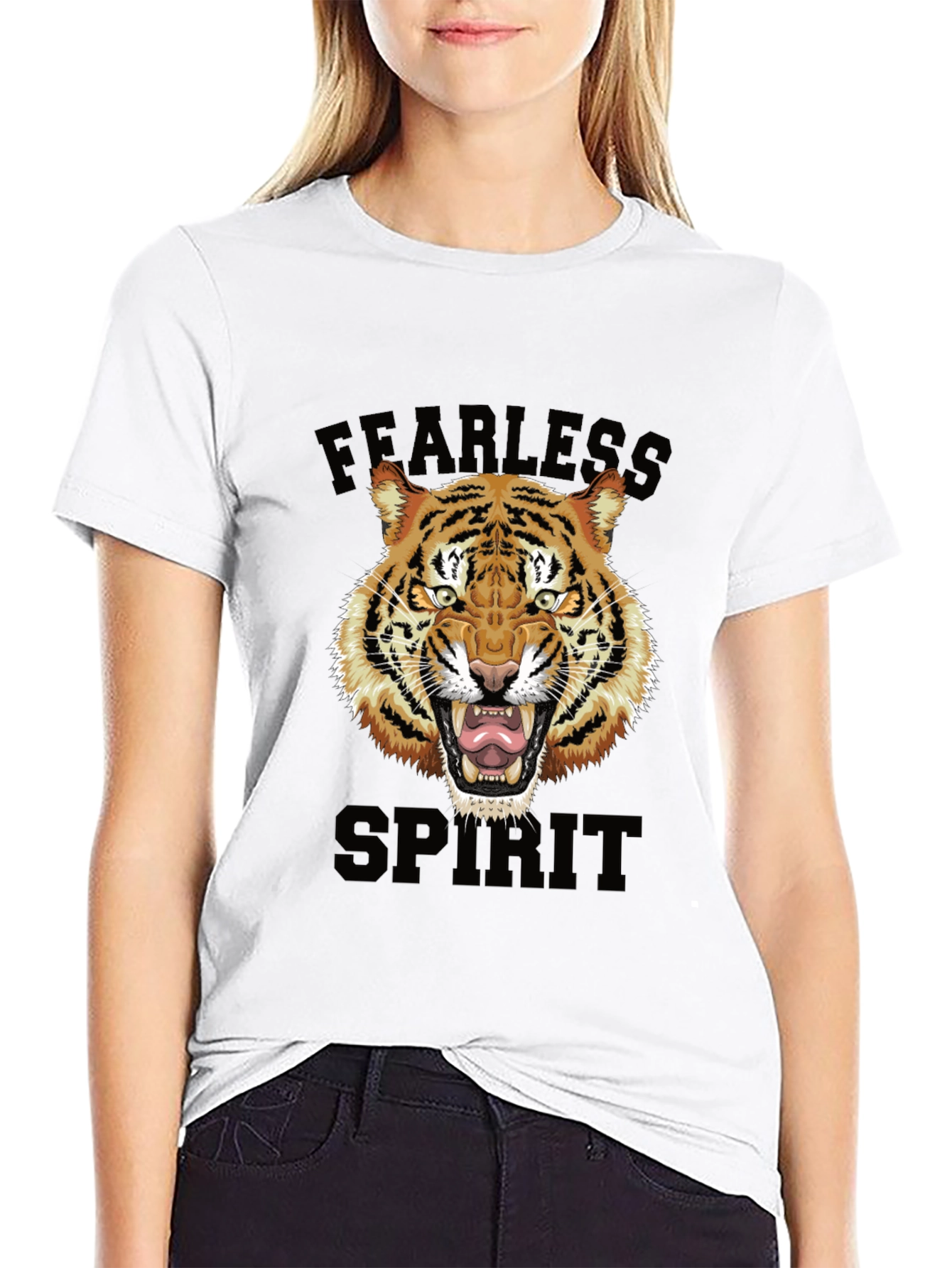 Fearless Spirit Tiger Graphic T-Shirt