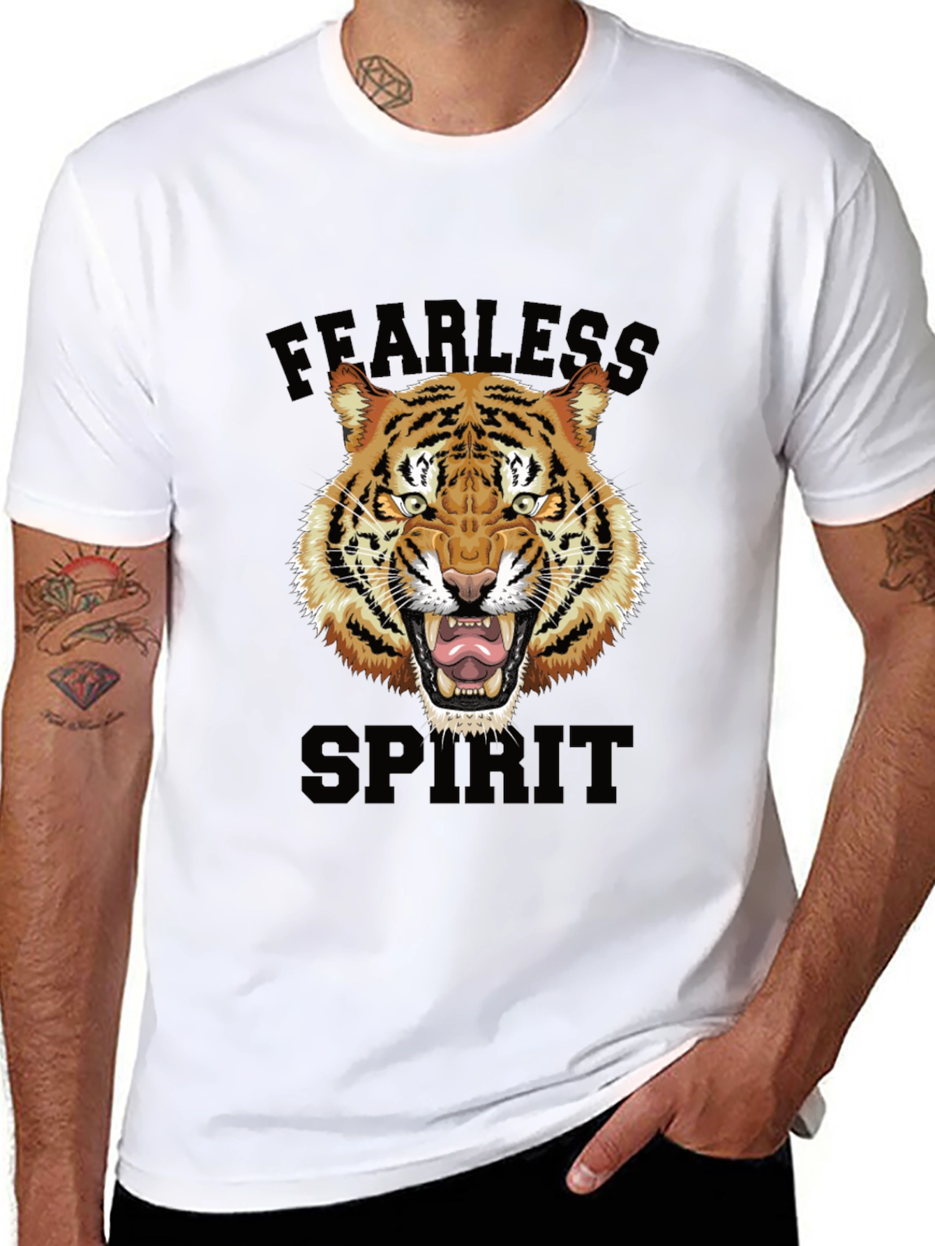 Fearless Spirit Tiger Graphic T-Shirt