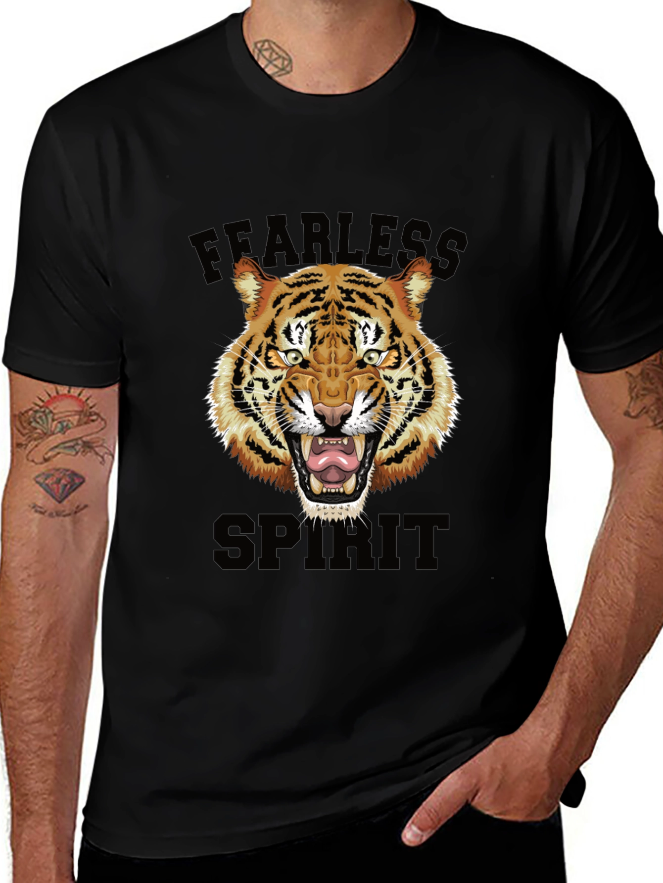Fearless Spirit Tiger Graphic T-Shirt