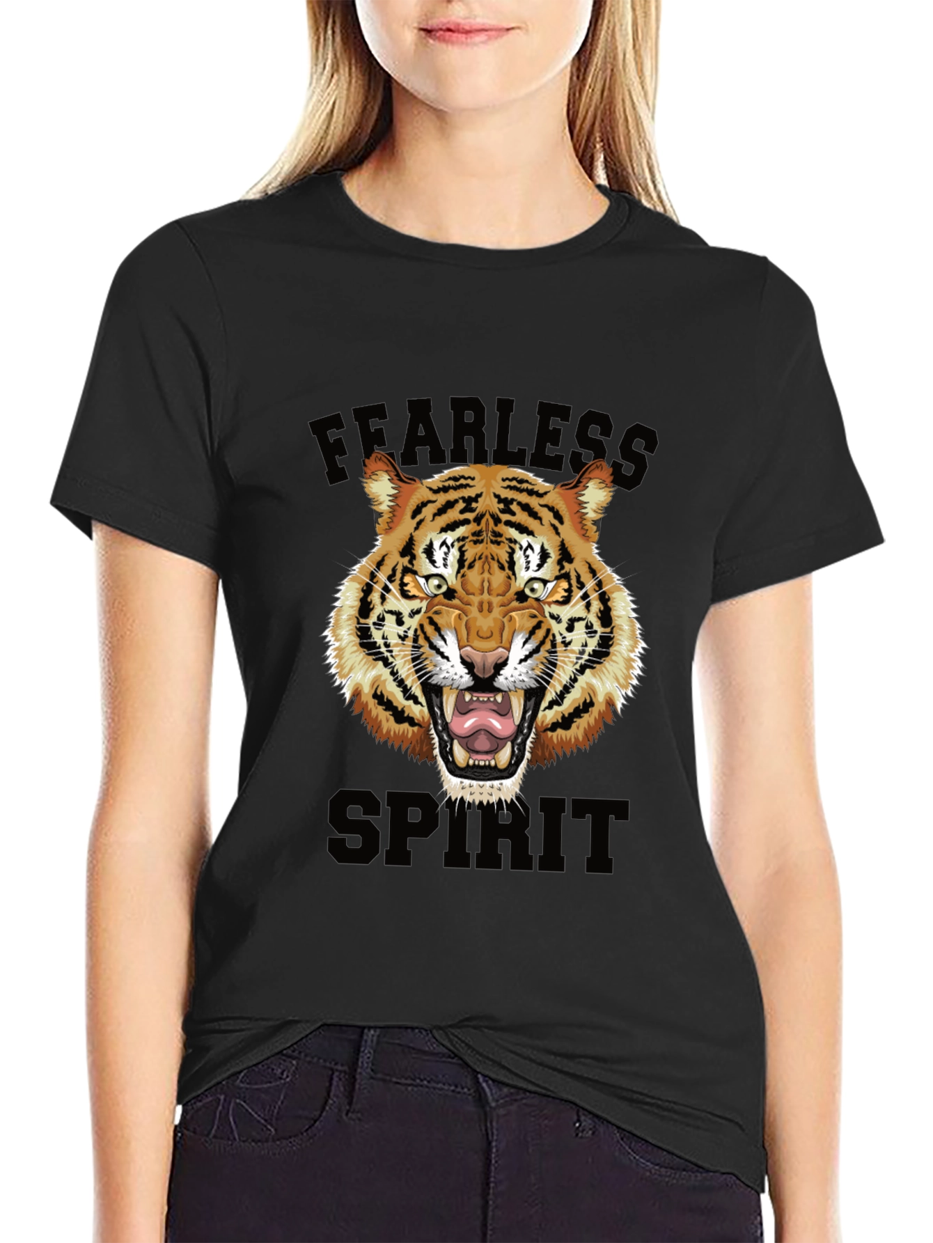 Fearless Spirit Tiger Graphic T-Shirt
