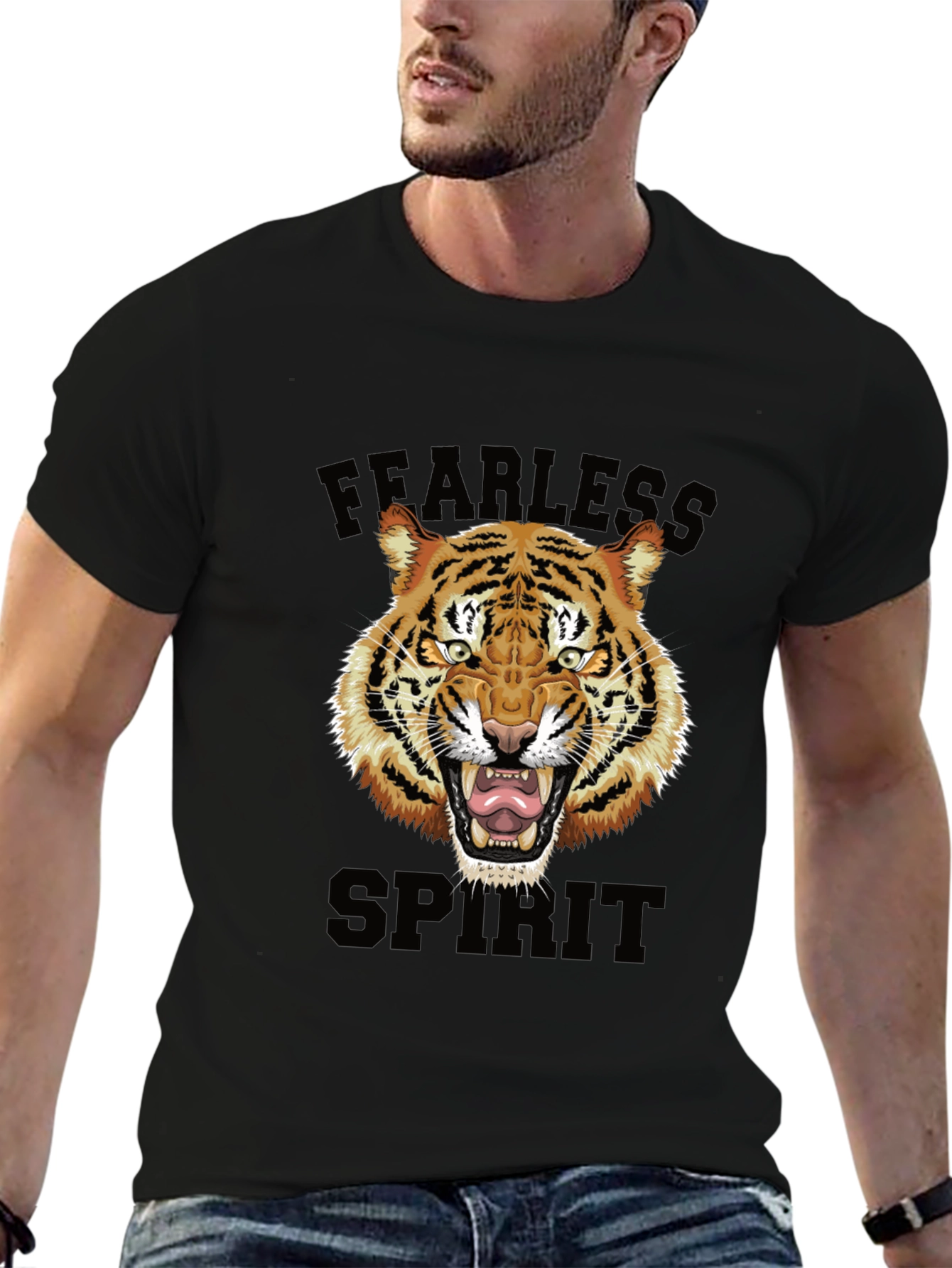 Fearless Spirit Tiger Graphic T-Shirt