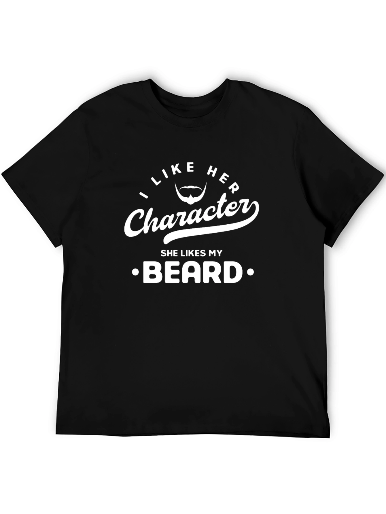 I Like Her Character Beard Graphic T-Shirt