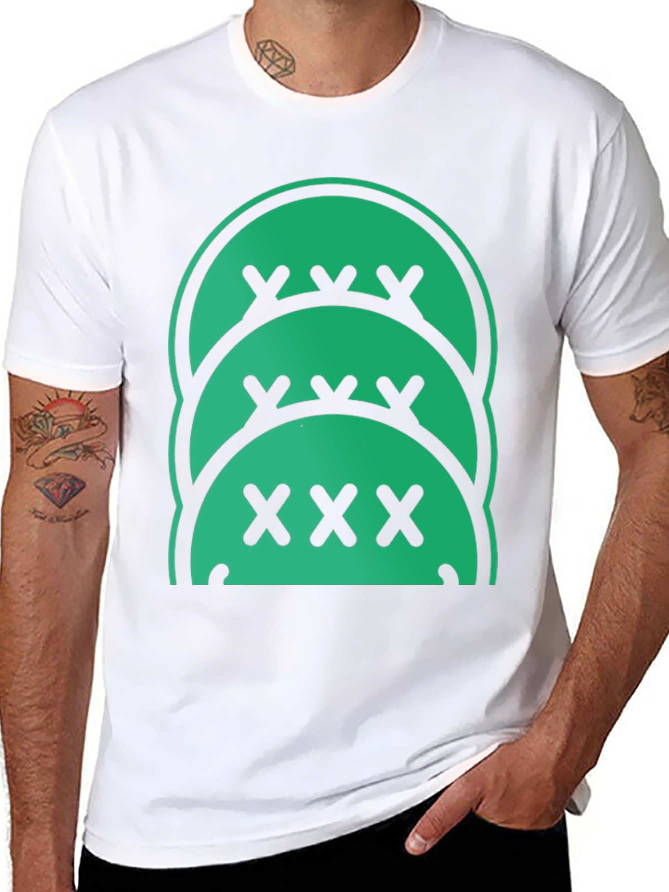 Graphic Print Black T-Shirt - Novelty Design