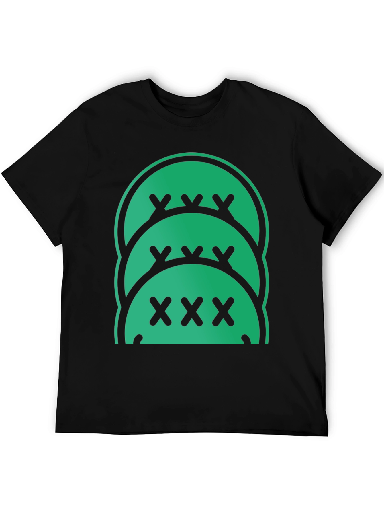Graphic Print Black T-Shirt - Novelty Design