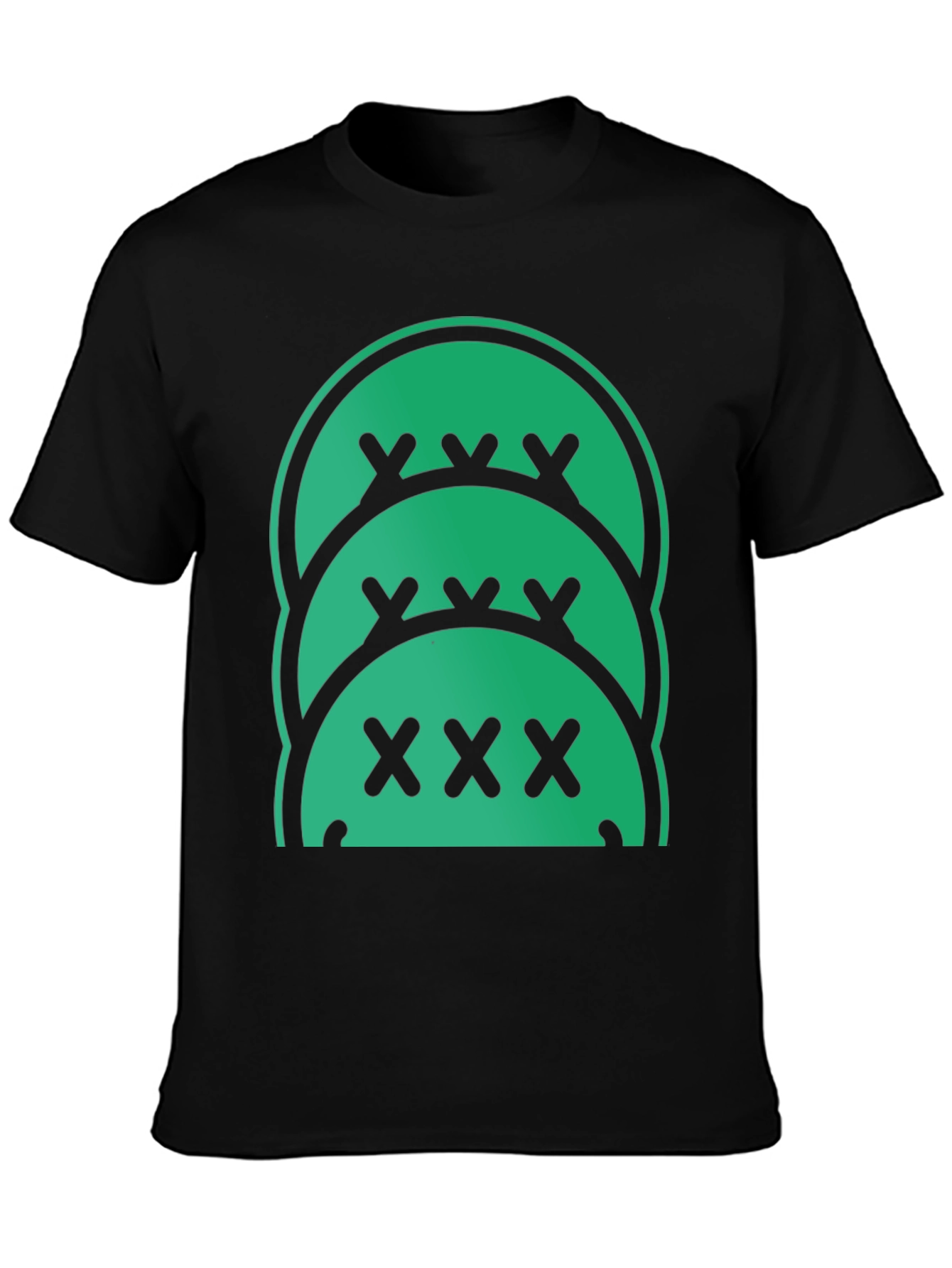 Graphic Print Black T-Shirt - Novelty Design