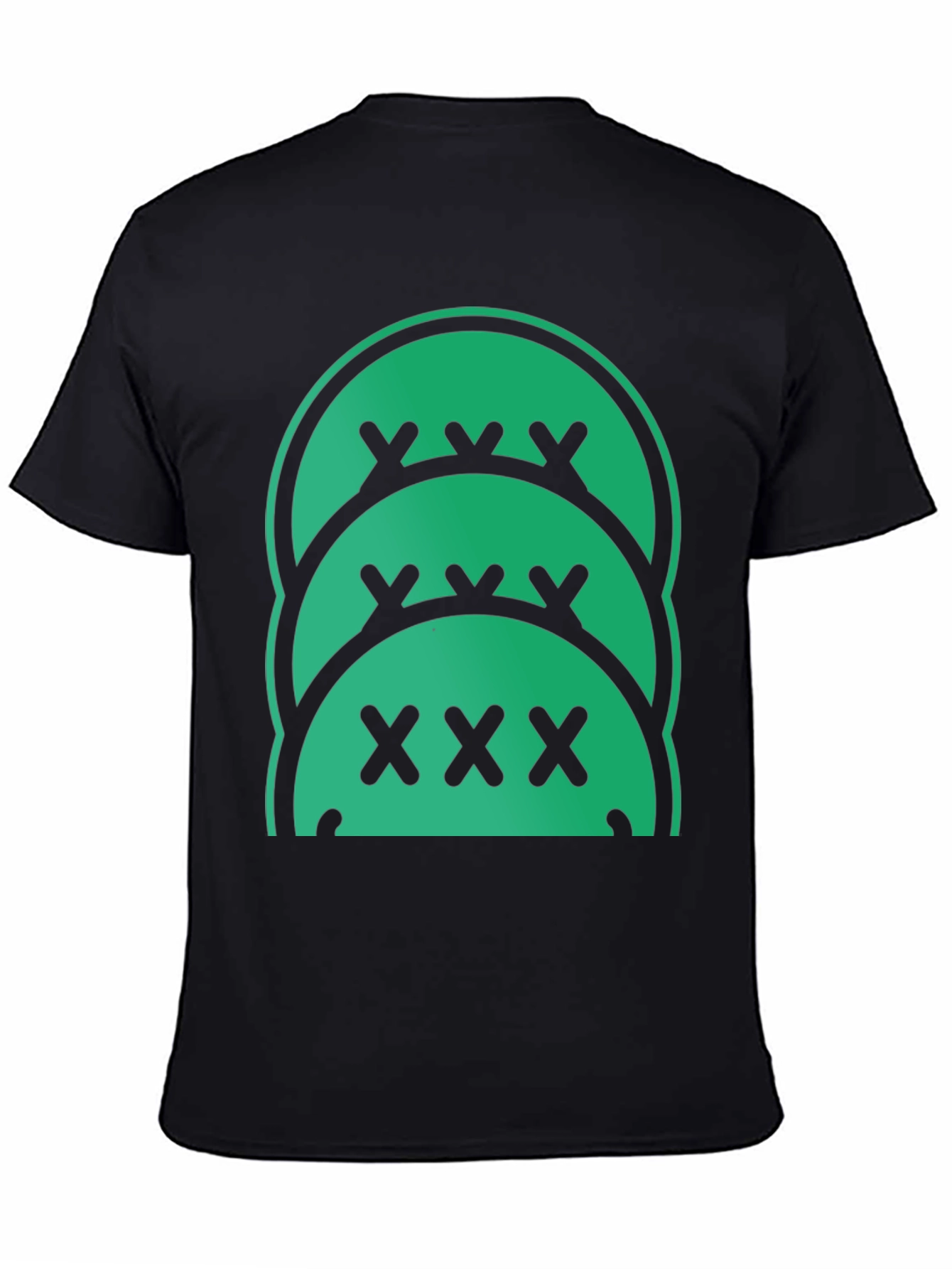 Graphic Print Black T-Shirt - Novelty Design