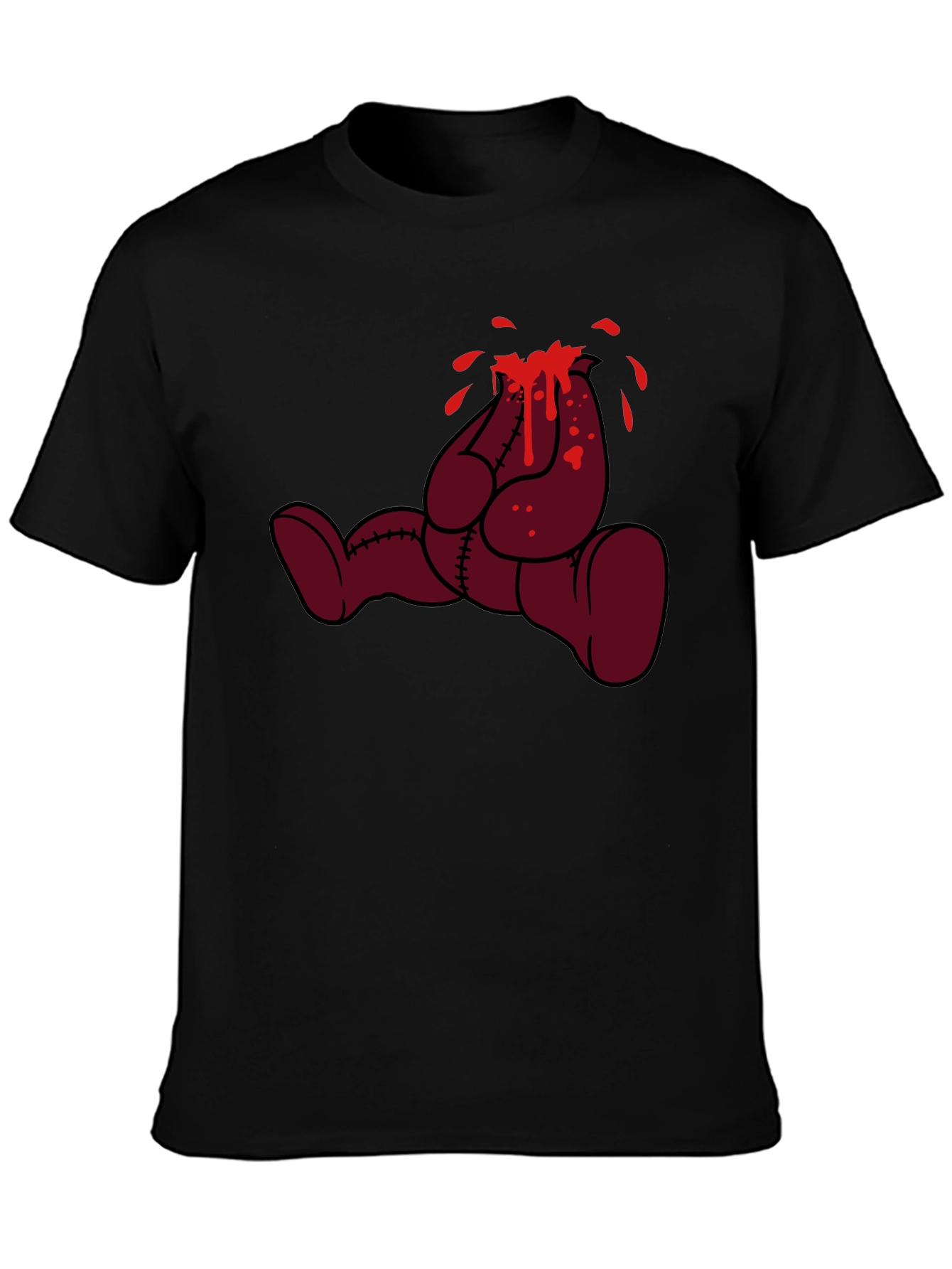 Bleeding Bear Graphic Tee - Black