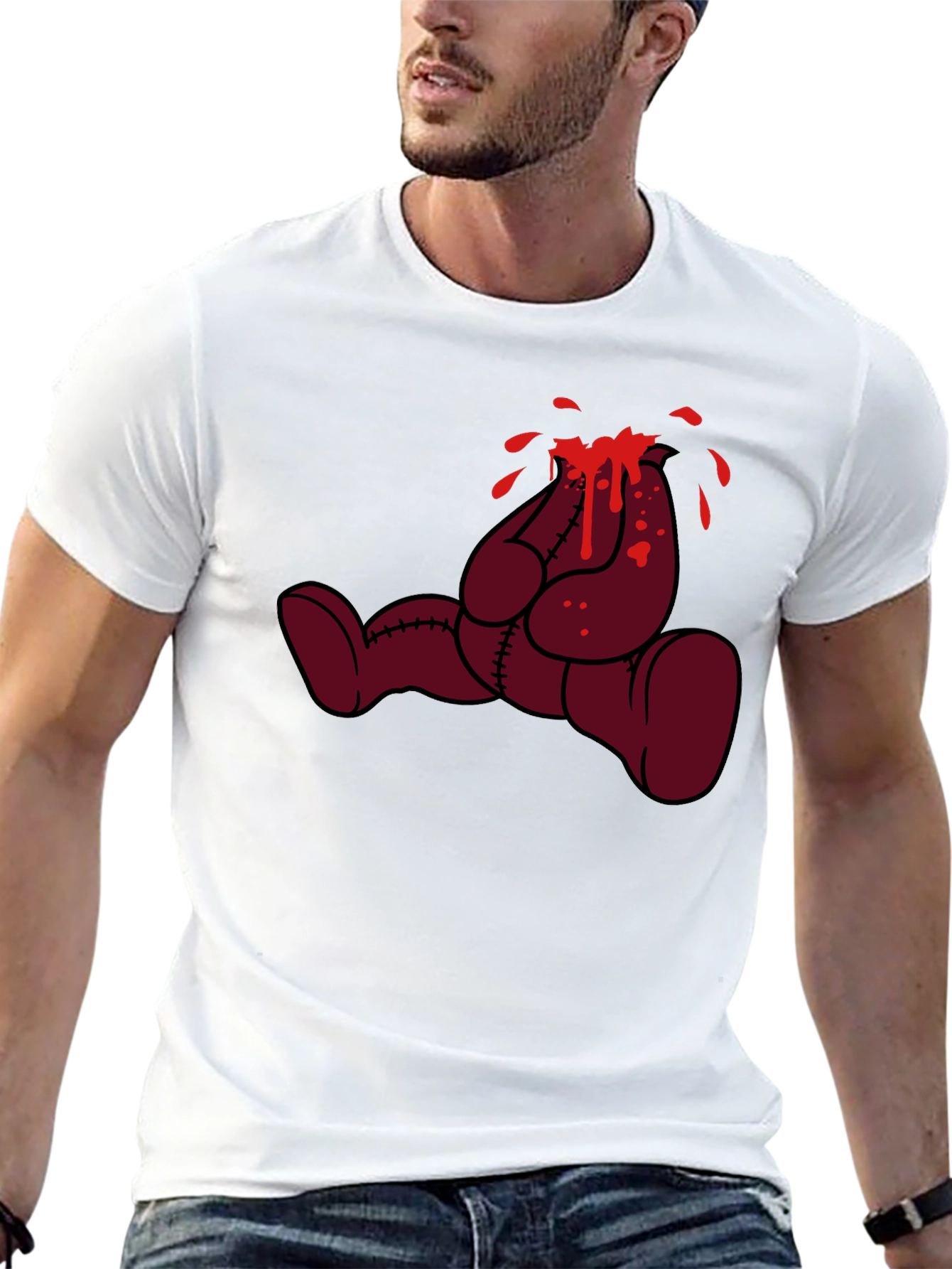 Bleeding Bear Graphic Tee - Black