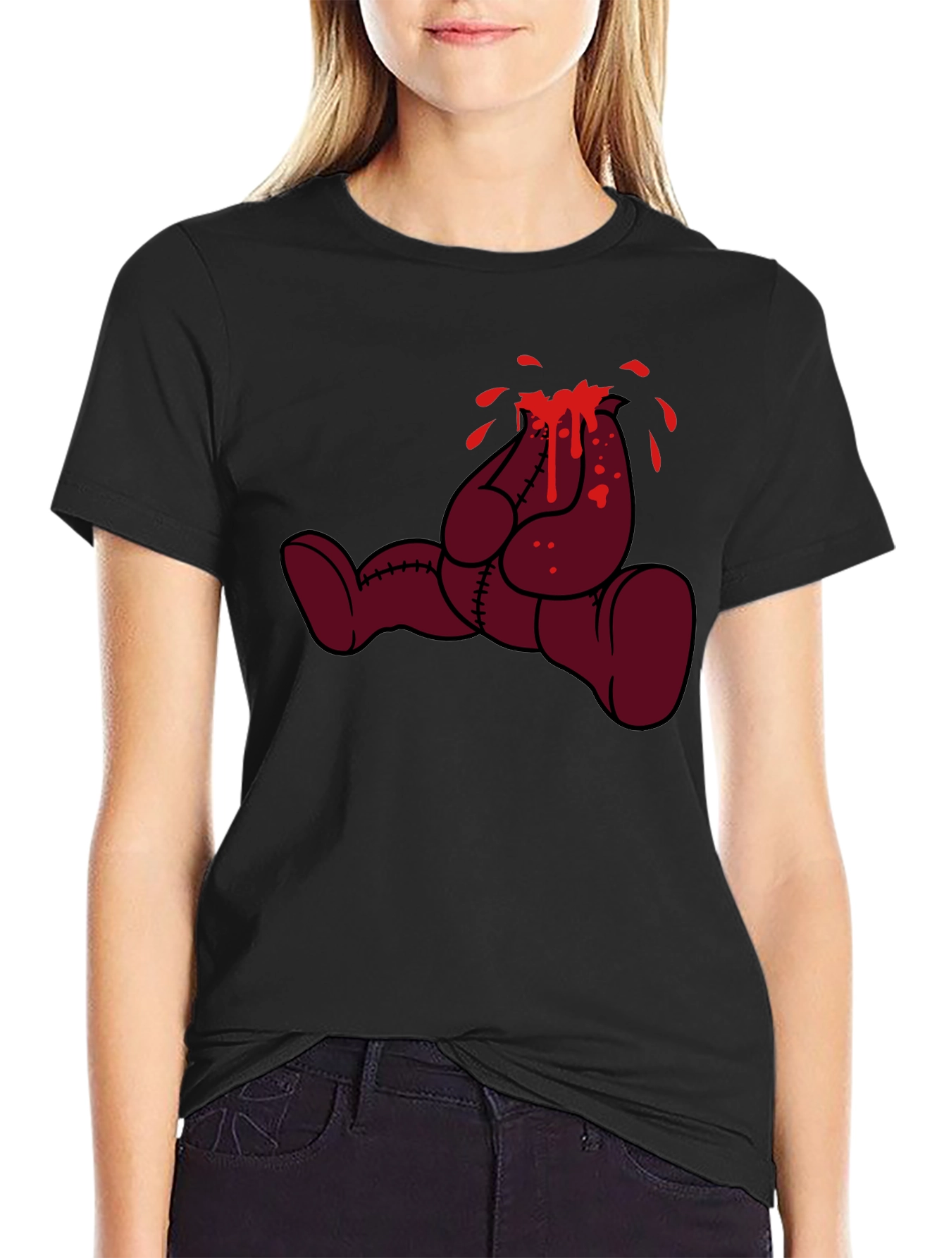 Bleeding Bear Graphic Tee - Black