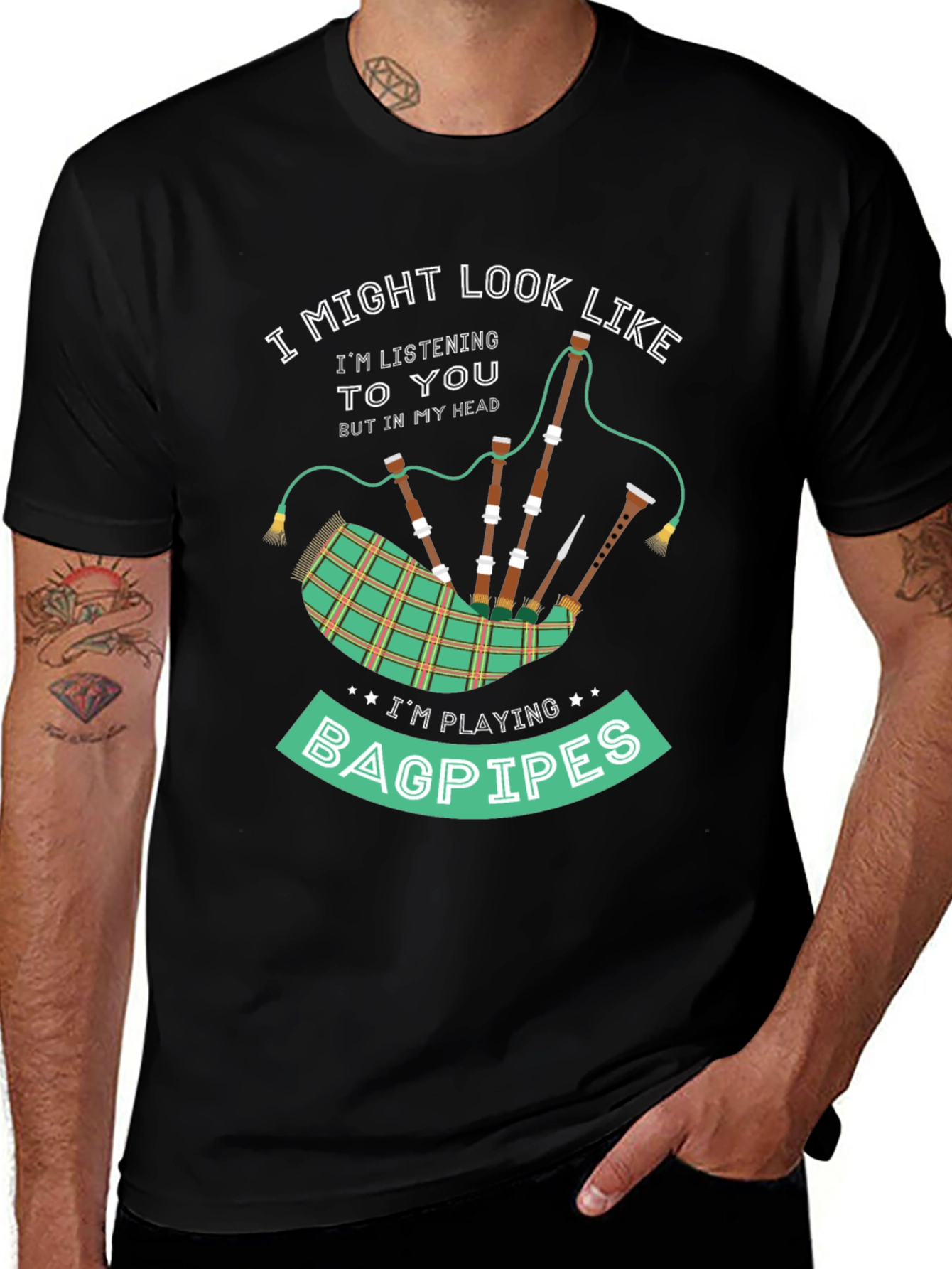 Bagpipes Graphic Tee - Im Playing Bagpipes