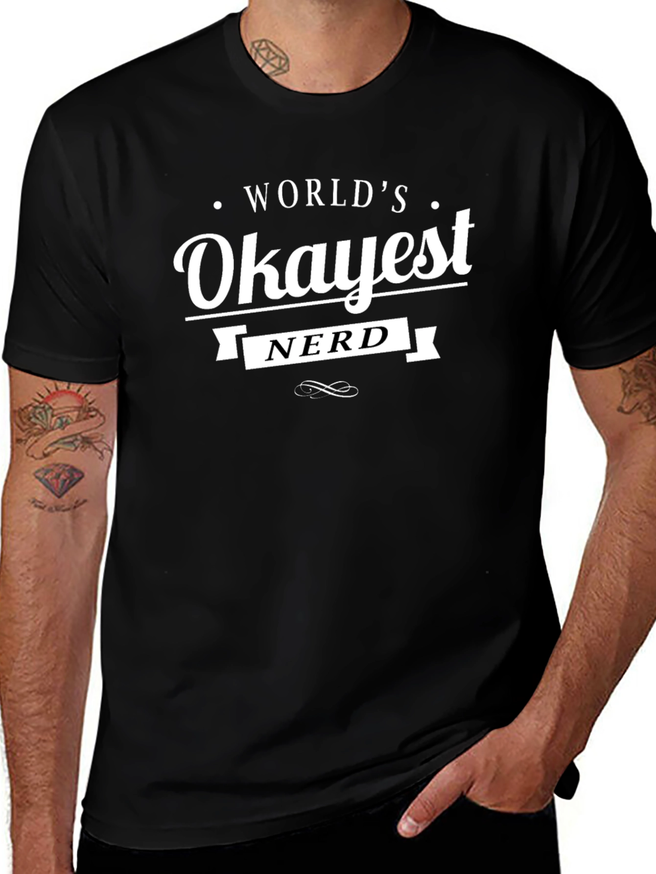 Worlds Okayest Nerd T-Shirt - Funny Geek Tee
