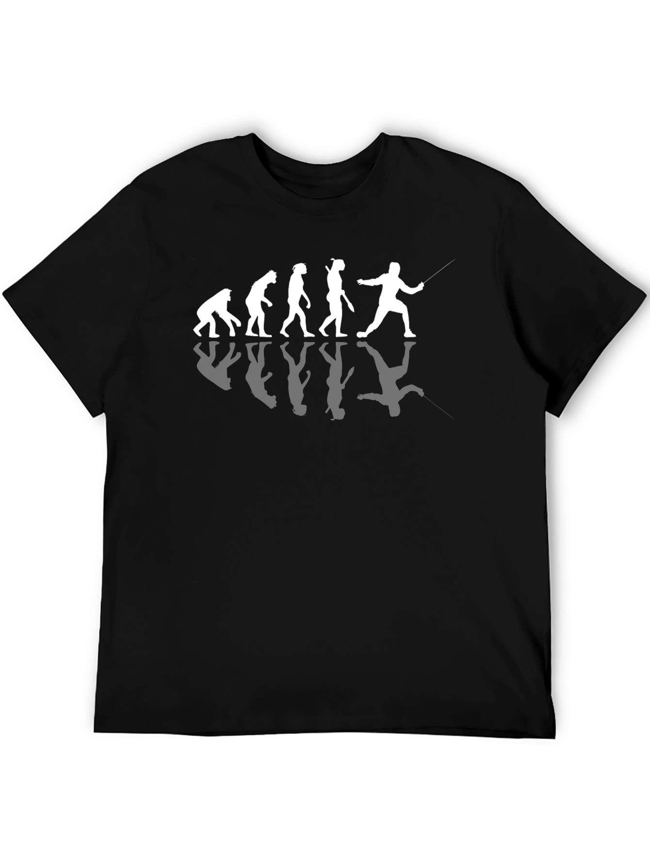 Fencing Evolution T-Shirt - Black Cotton Tee