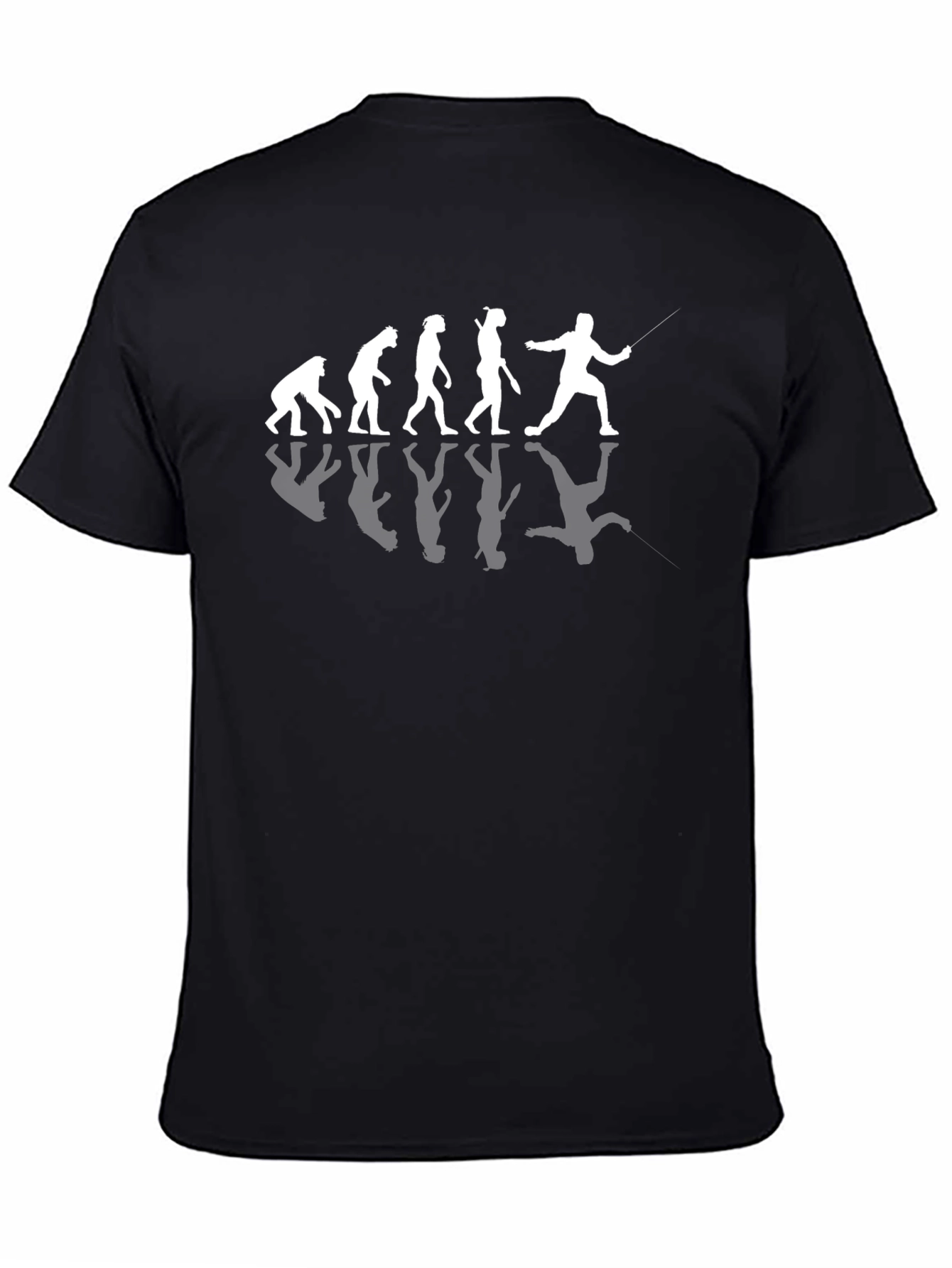 Fencing Evolution T-Shirt - Black Cotton Tee