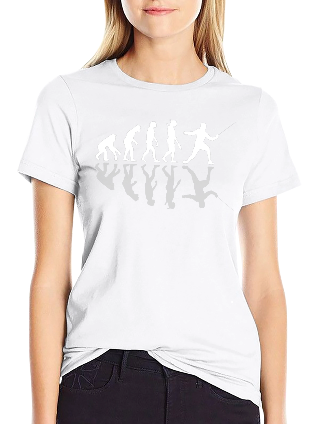 Fencing Evolution T-Shirt - Black Cotton Tee