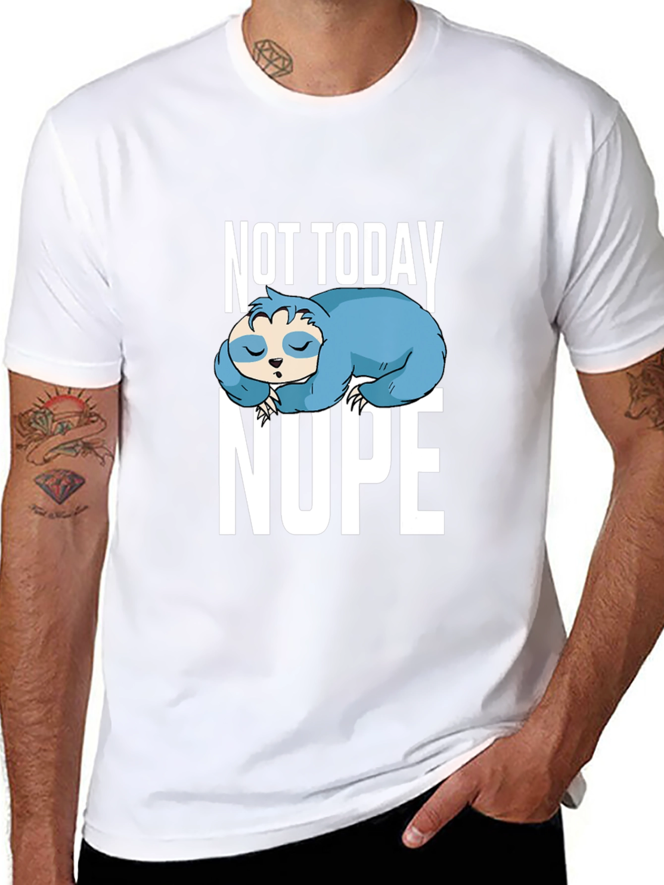 Not Today Nope Sloth Graphic Tee - Relaxed Fit