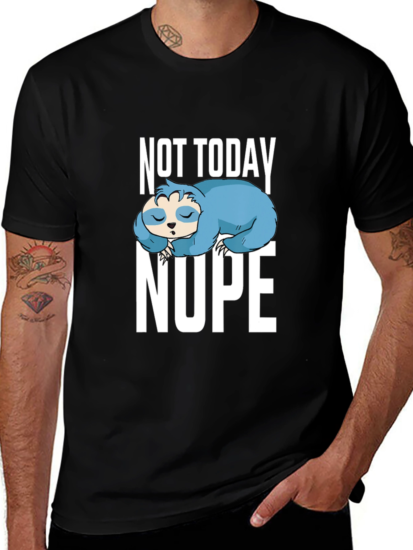 Not Today Nope Sloth Graphic Tee - Relaxed Fit