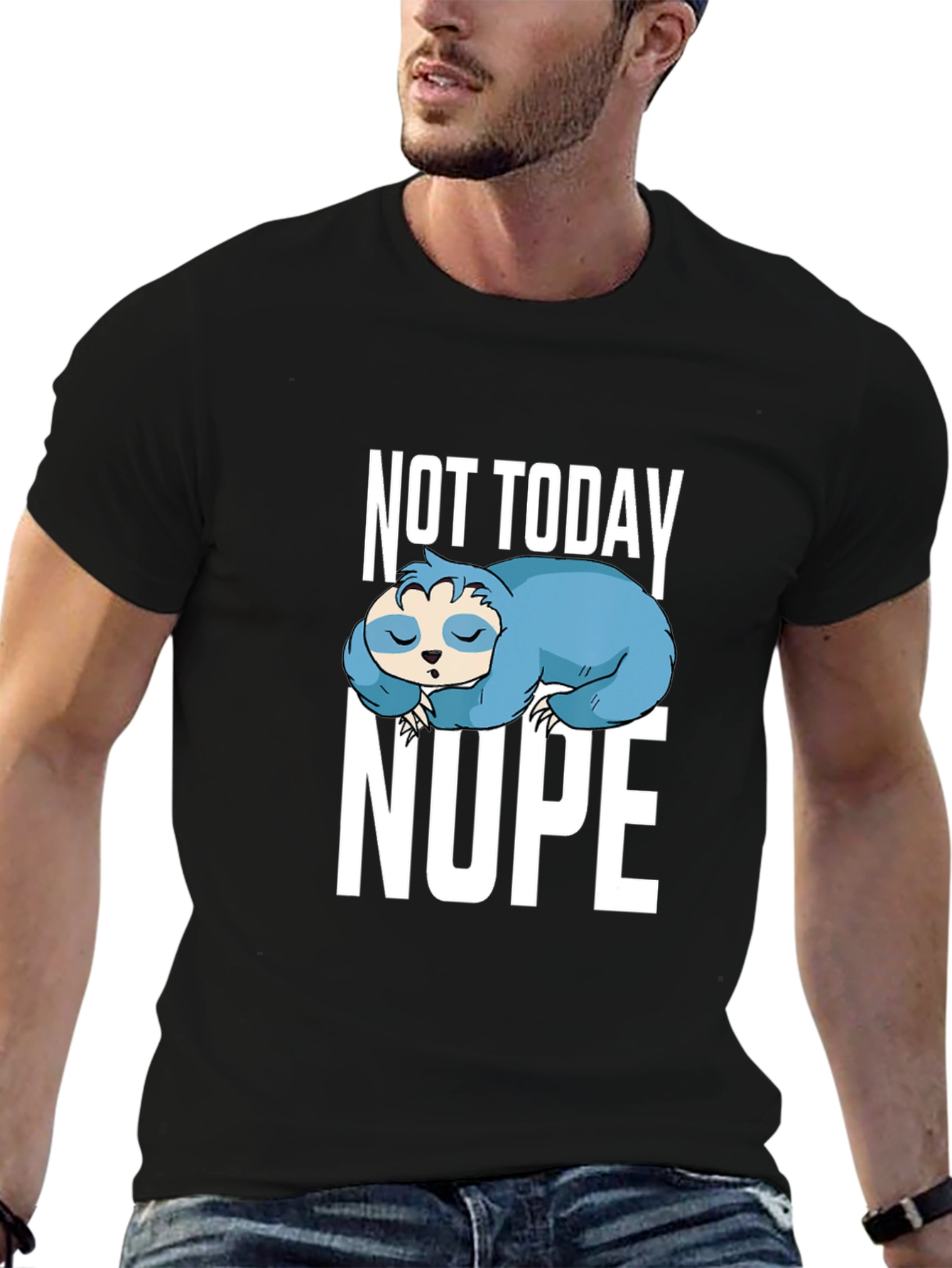 Not Today Nope Sloth Graphic Tee - Relaxed Fit