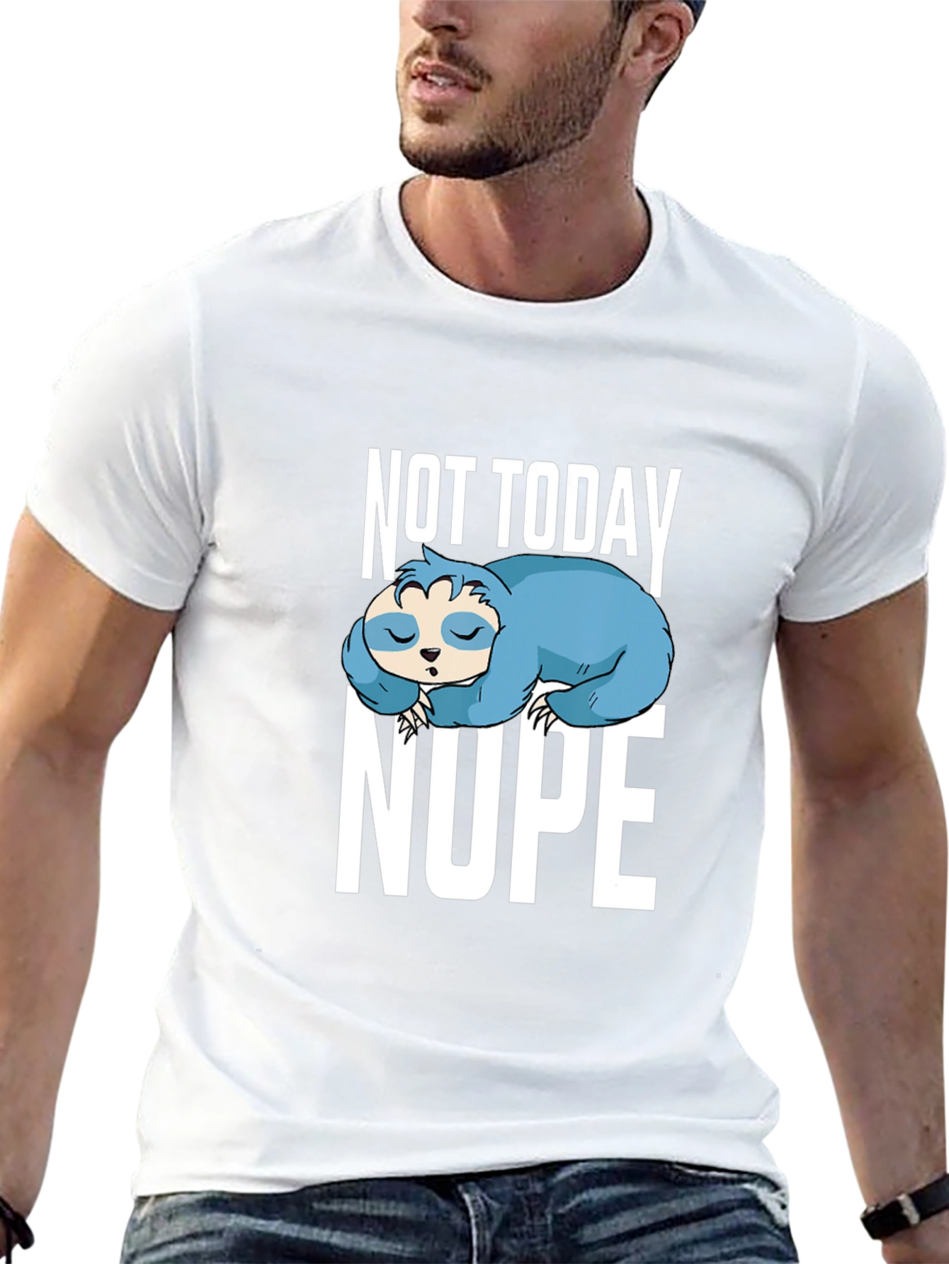 Not Today Nope Sloth Graphic Tee - Relaxed Fit