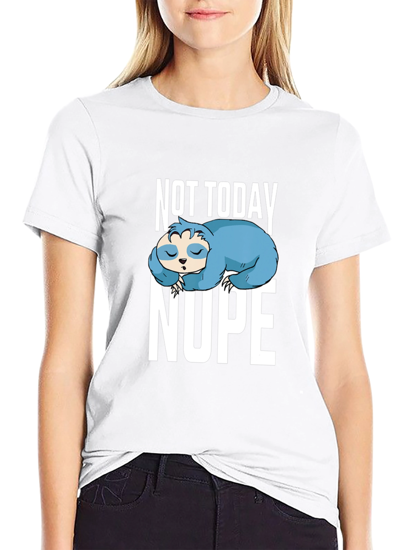 Not Today Nope Sloth Graphic Tee - Relaxed Fit