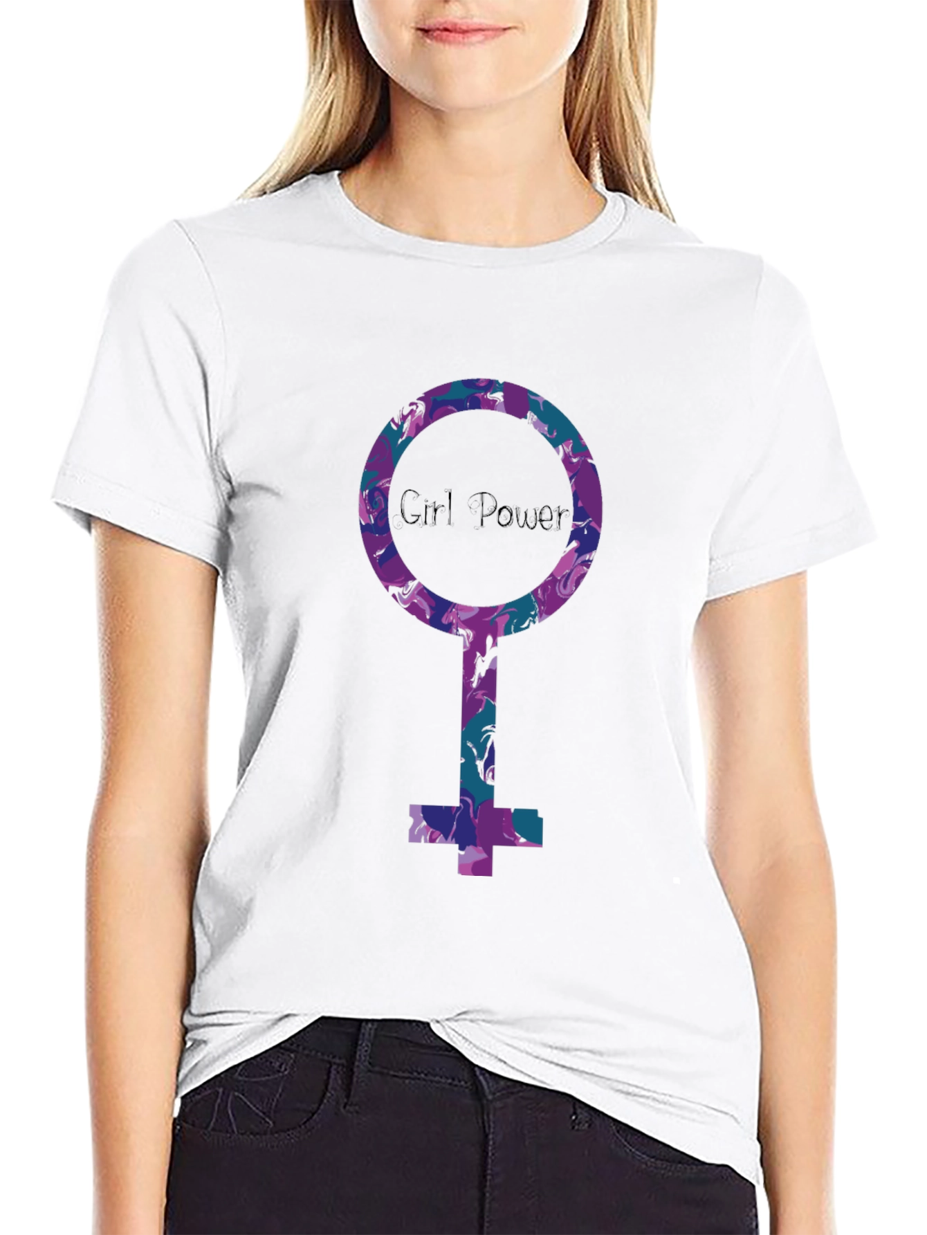 Girl Power Symbol T-Shirt - Feminine Strength Tee
