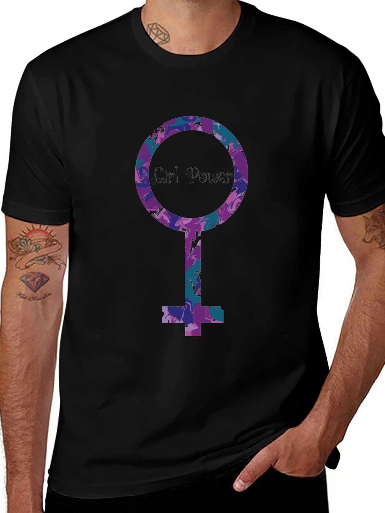 Girl Power Symbol T-Shirt - Feminine Strength Tee
