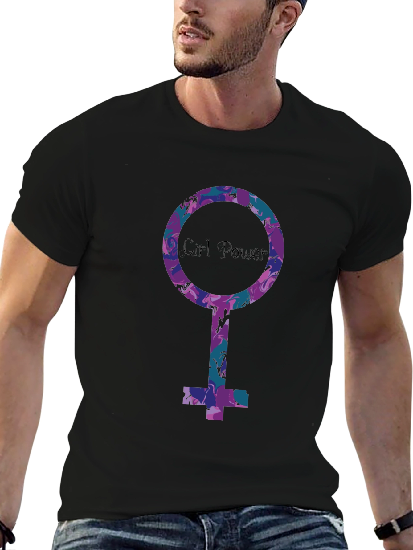 Girl Power Symbol T-Shirt - Feminine Strength Tee