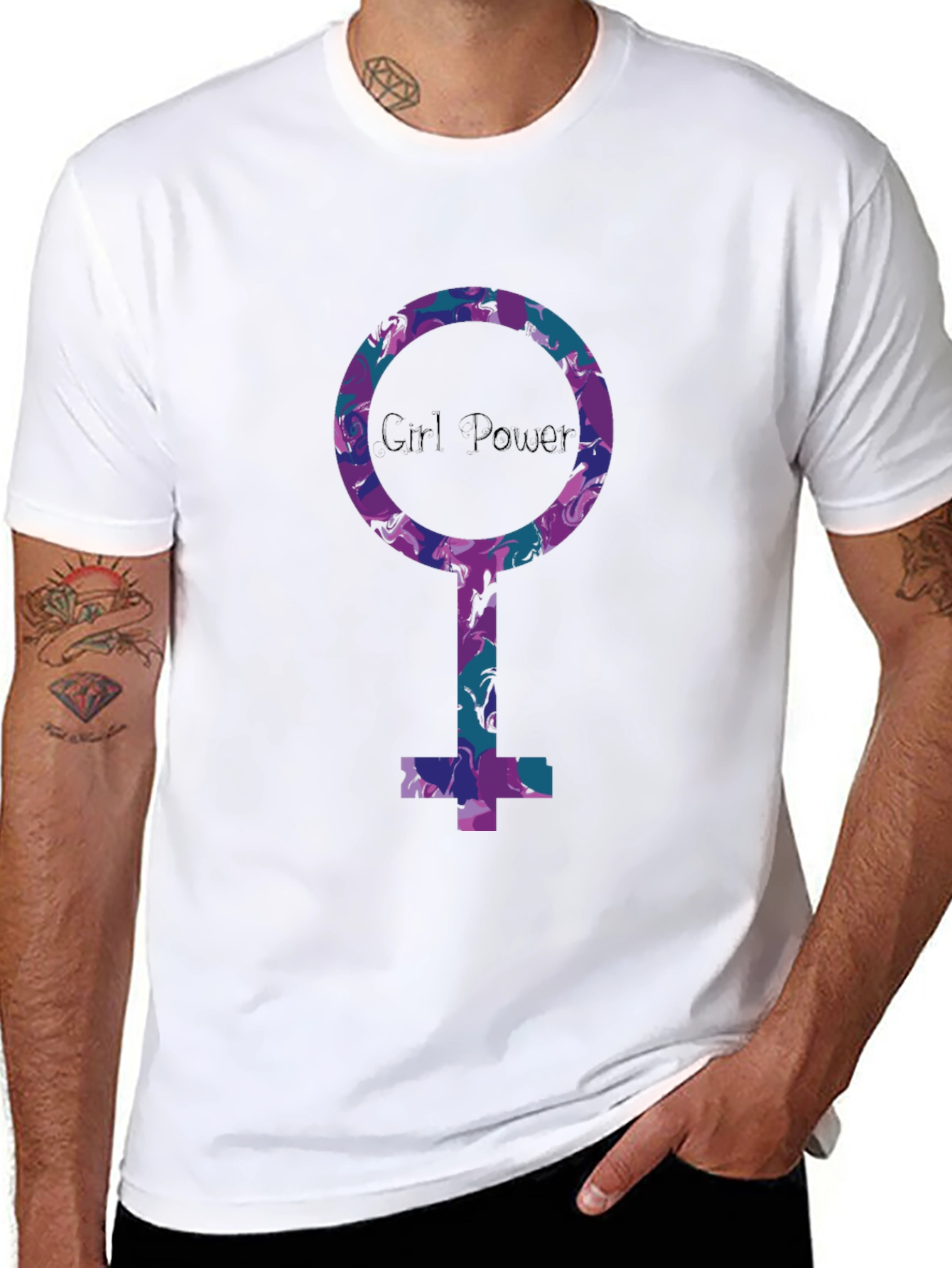 Girl Power Symbol T-Shirt - Feminine Strength Tee